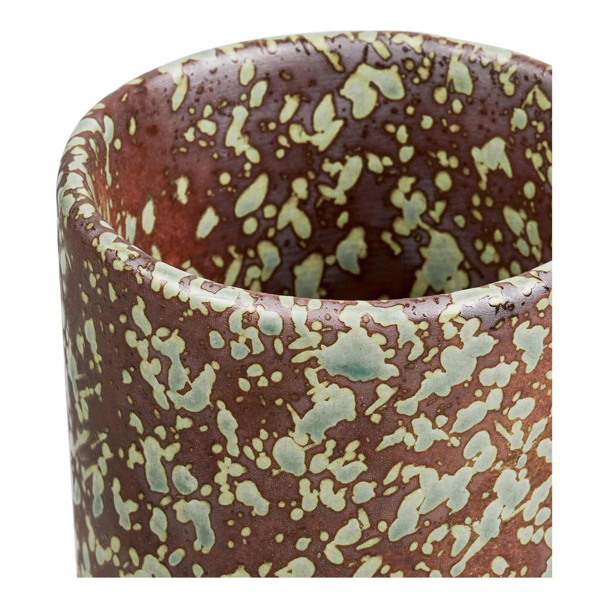 Vase - Vase, Keramik, Mørkebrun/Mørk Skov Grøn, Ø9,5X20 Cm ⎮ 5713917045327 ⎮ 4442072 