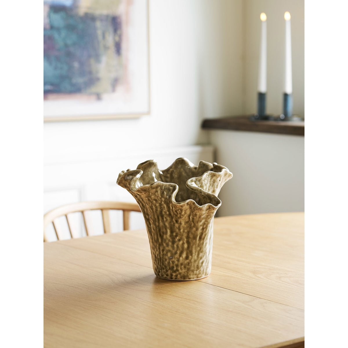 Vase - Vase, Keramik, Mørk Sand, Ø22X23,5 Cm ⎮ 5713917045501 ⎮ 4442075 