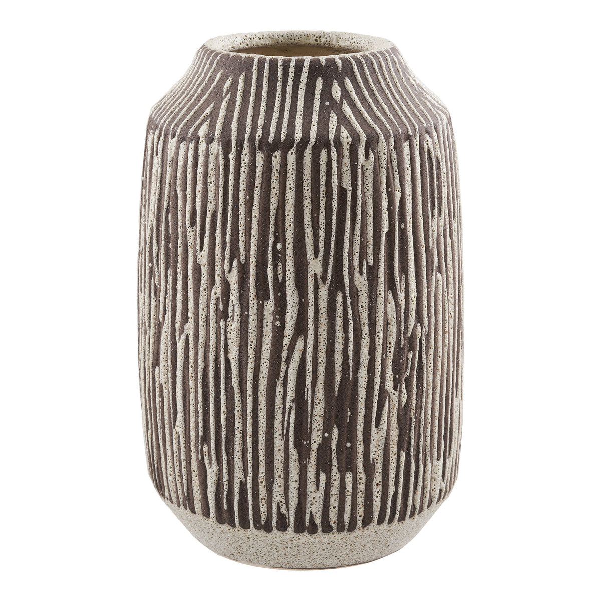 Vase - Vase, Keramik, Brun/Hvid, Ø18X28,5Cm ⎮ 5713917045778 ⎮ 4442078 