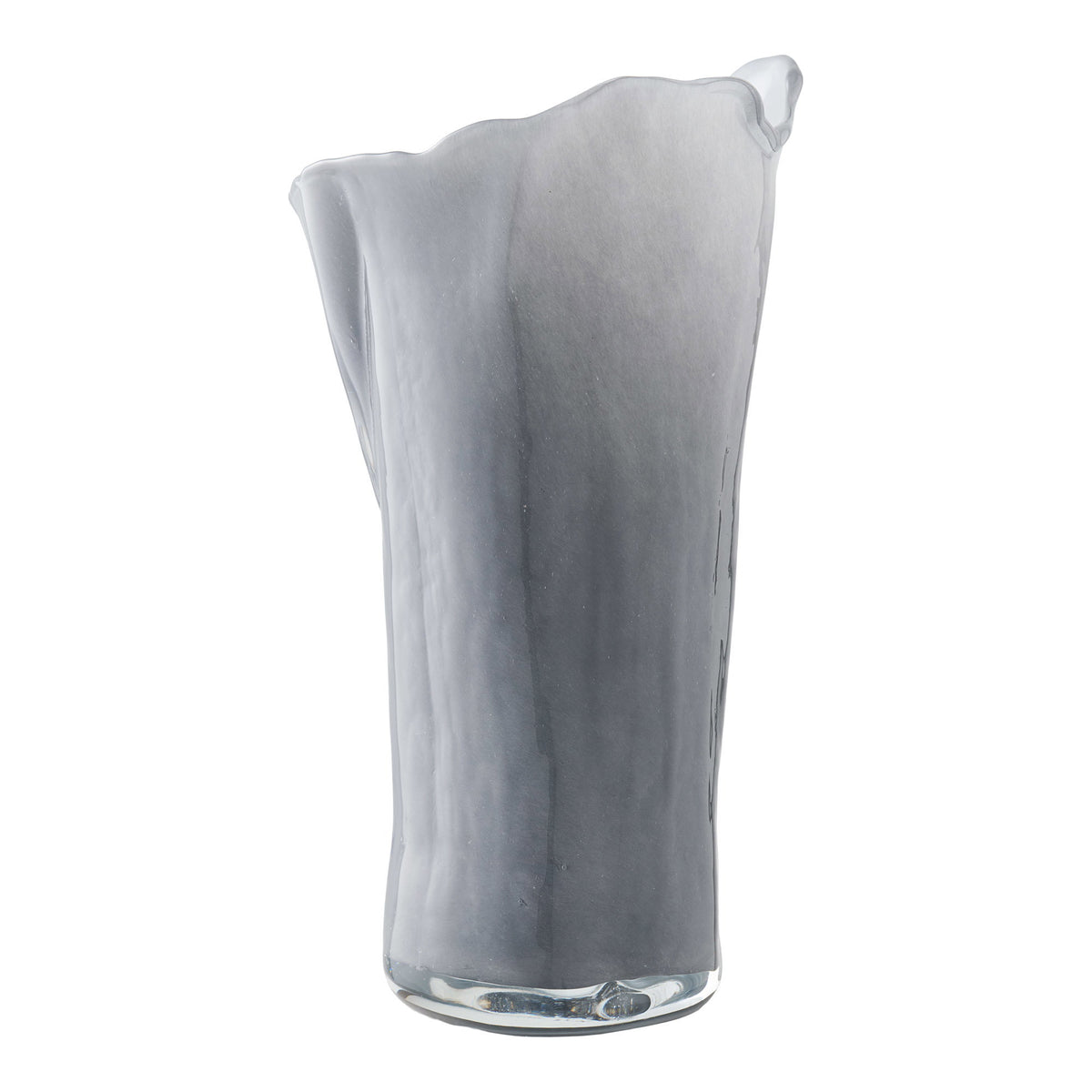 Vase - Vase, Mundblæst Glas, Grå/Hvid, 13X12,5X24 Cm ⎮ 5713917046034 ⎮ 4442080 