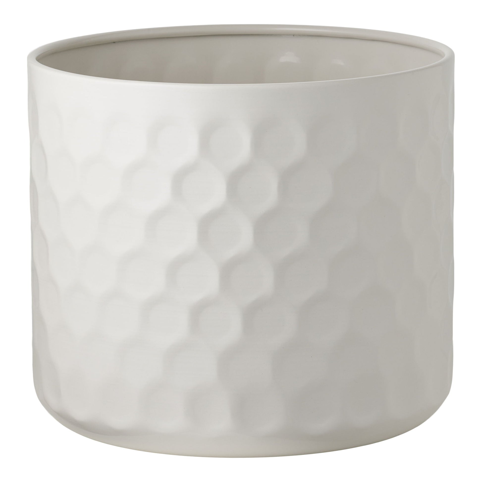 Urtepotte - Urtepotte, Stål, Hvid Ø24,5X21 Cm ⎮ 5713917035717 ⎮ 4451300 