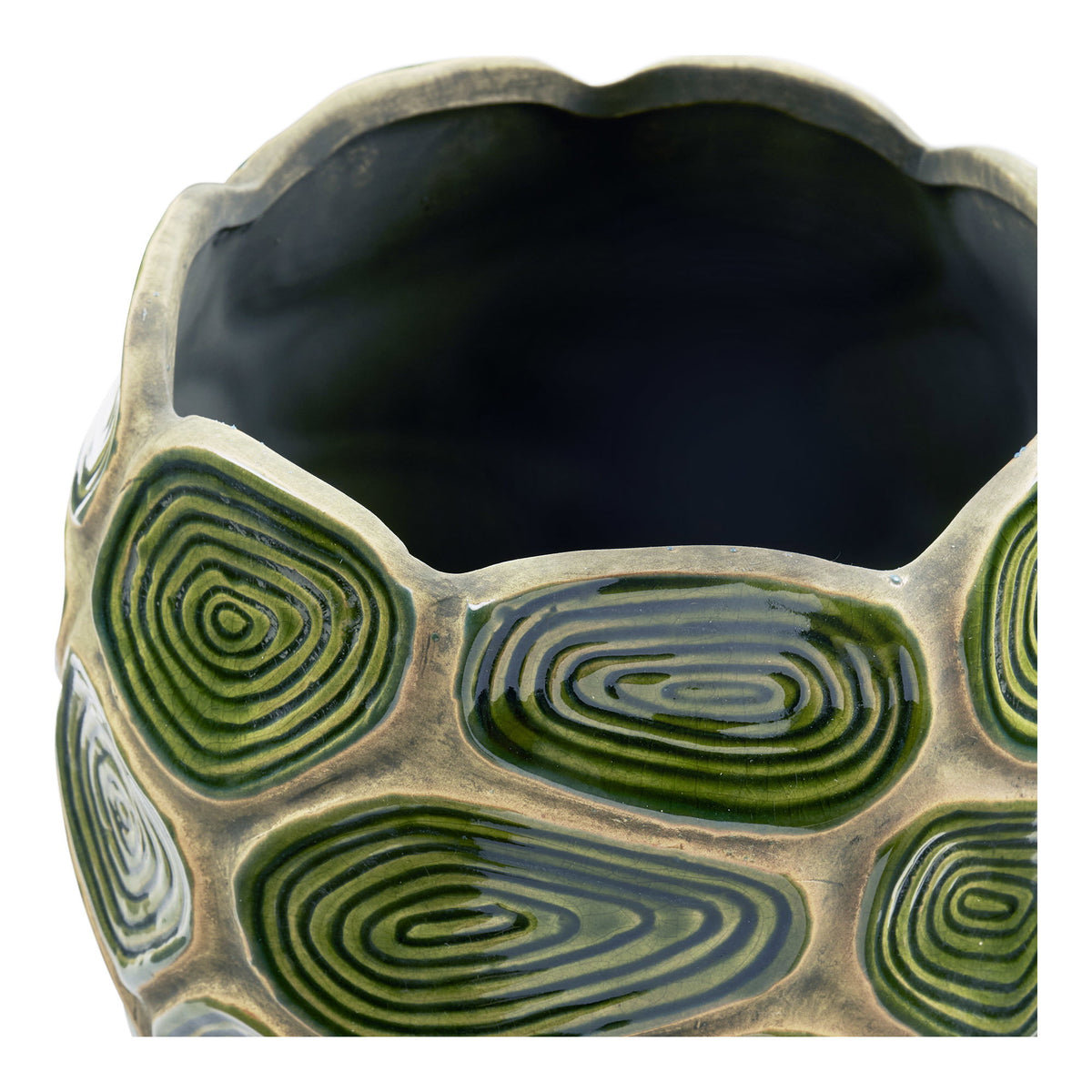 Urtepotte - Urtepotte, Keramik, Mørk Skov Grøn/Brun, Ø18X16 Cm ⎮ 5713917045488 ⎮ 4453036 