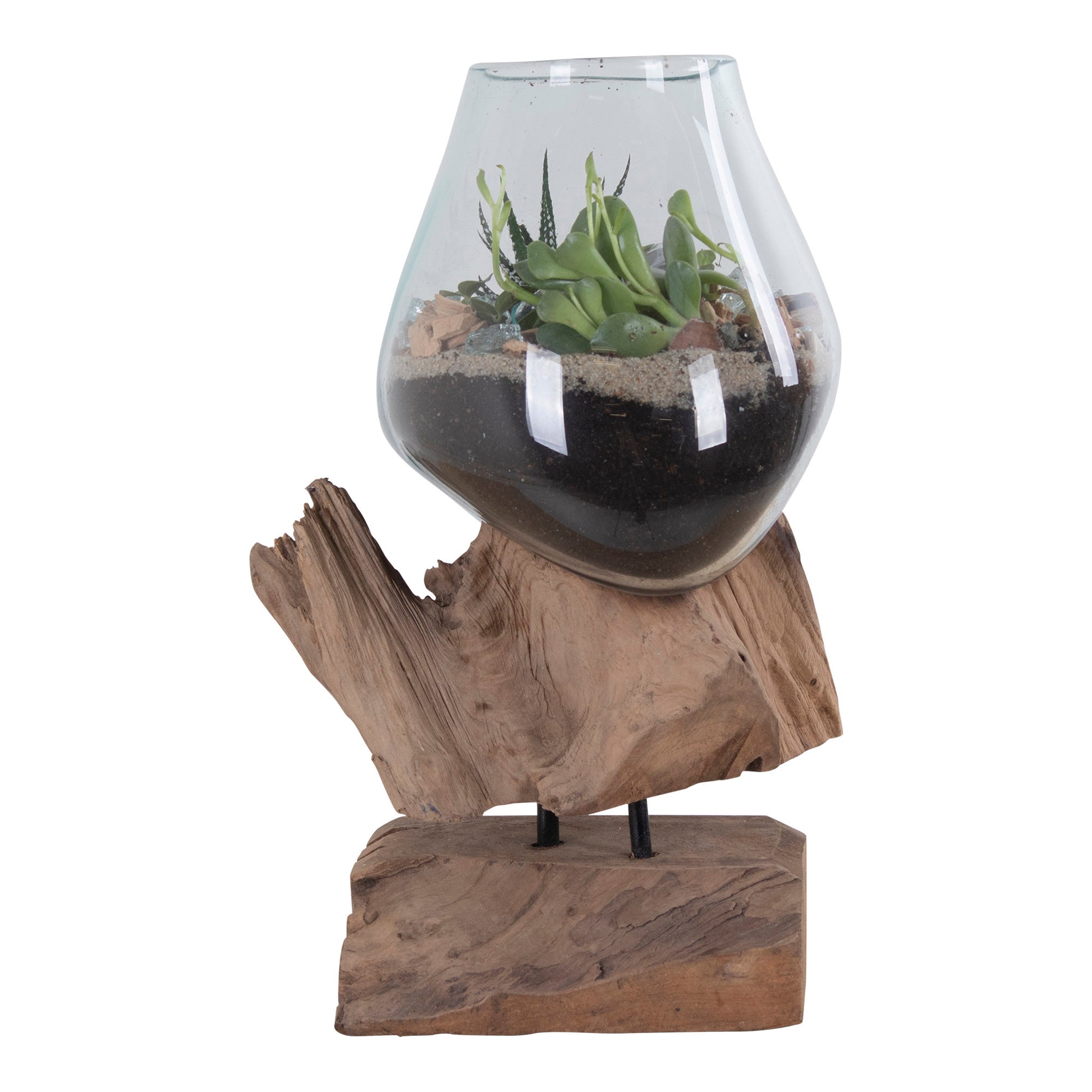 San Marino Waterdrop - Waterdrop, Teak/Glas, Natur, H25 Cm ⎮ 5713917009503 ⎮ 4501050 