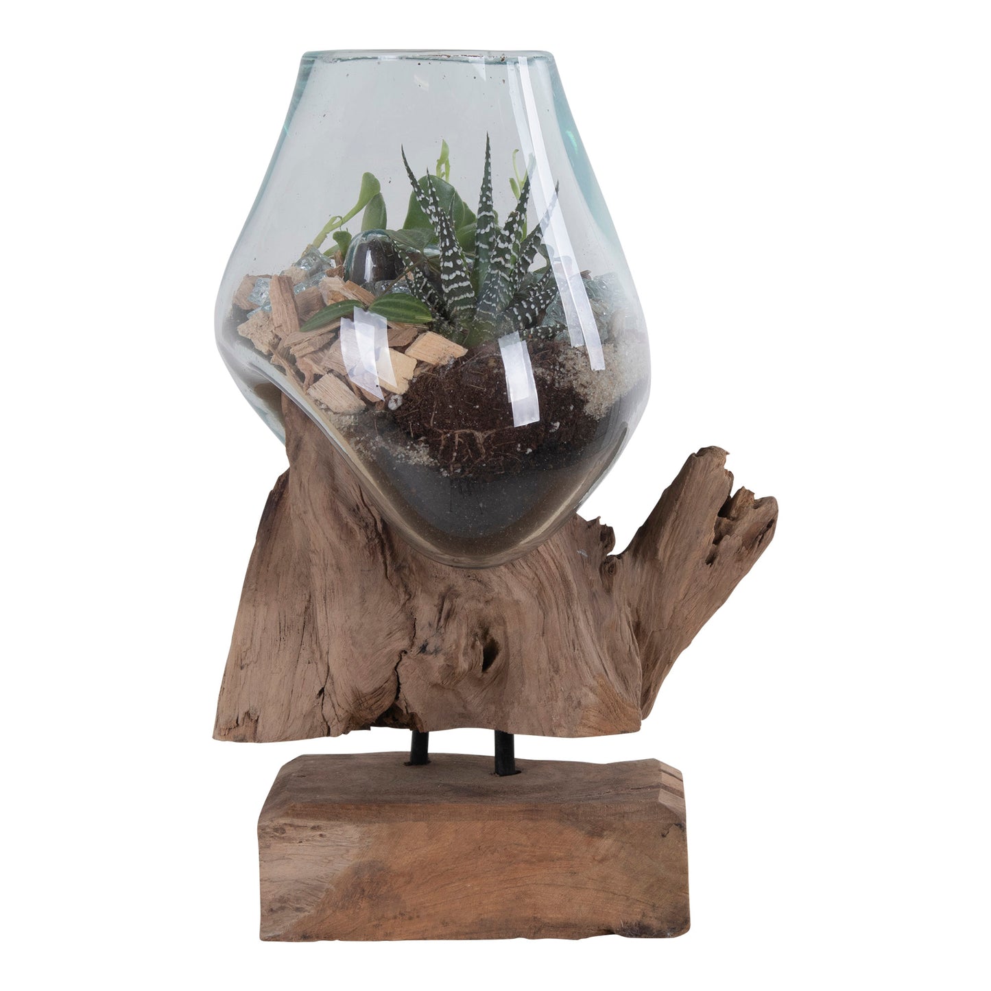 San Marino Waterdrop - Waterdrop, Teak/Glas, Natur, H25 Cm ⎮ 5713917009503 ⎮ 4501050 