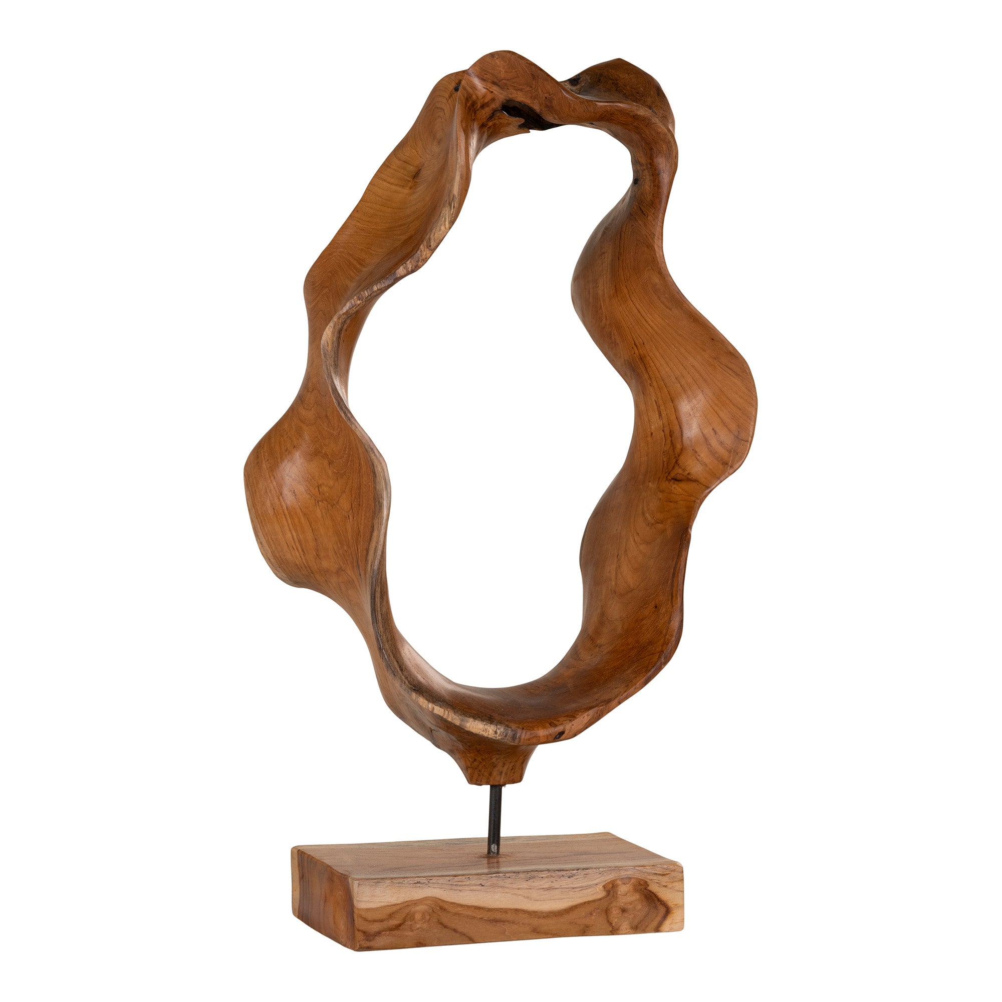Donato Skulptur - Skulptur I Teaktræ, Unik Organisk Form, Natur, 30X20X60 Cm ⎮ 5713917018994 ⎮ 4501170 