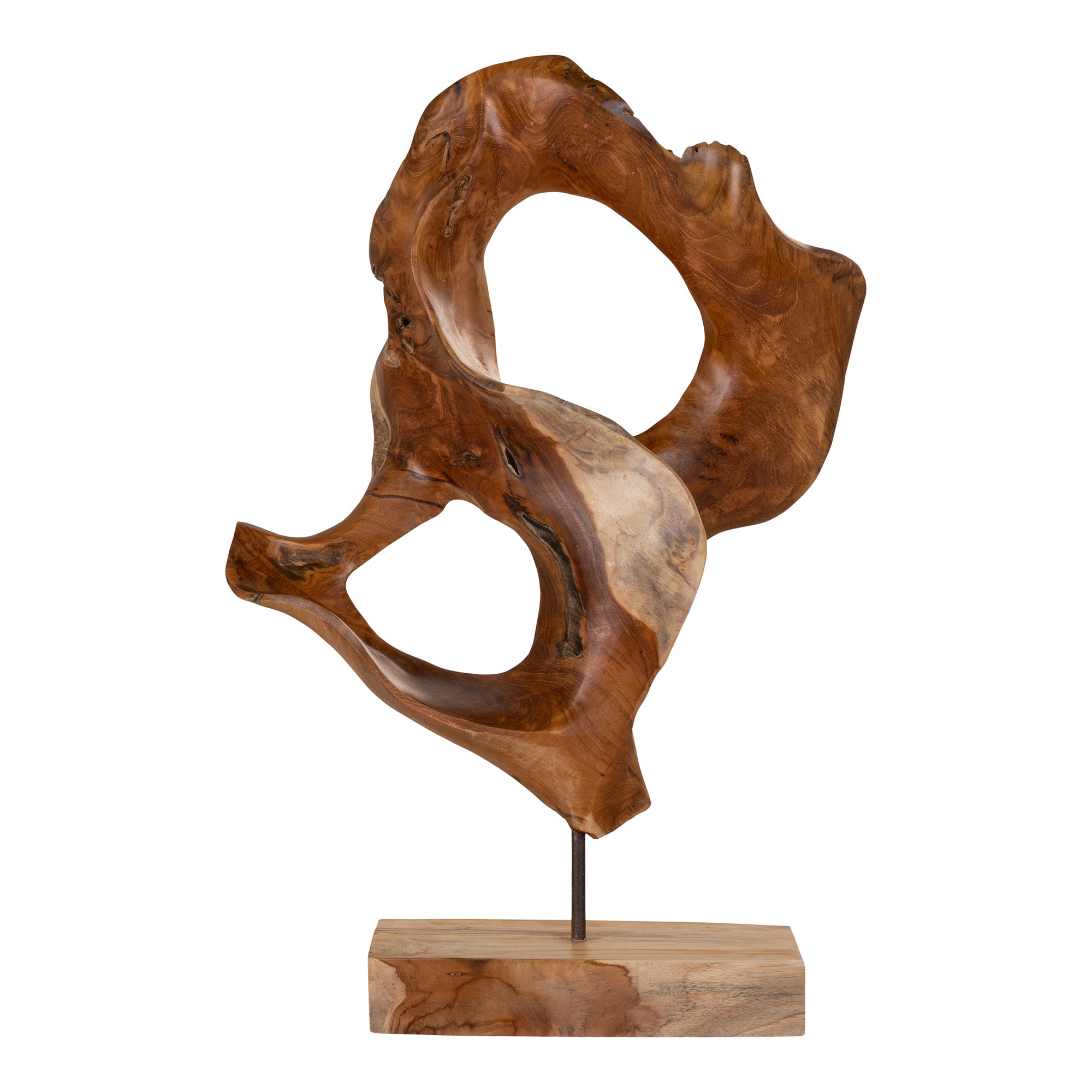 Donato Skulptur - Skulptur I Teaktræ, Unik Organisk Form, Natur, 30X20X60 Cm ⎮ 5713917018994 ⎮ 4501170 