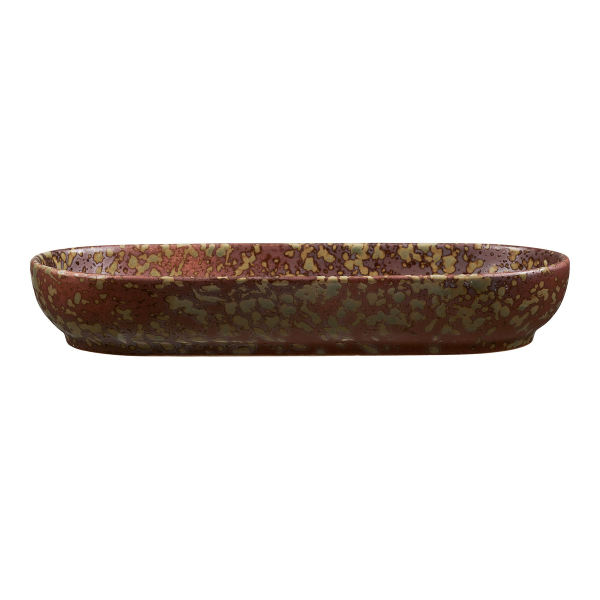 Fad - Fad, Keramik, Mørkebrun/Mørk Skov Grøn, 11X23,5X3,5 Cm ⎮ 5713917045310 ⎮ 4502034 
