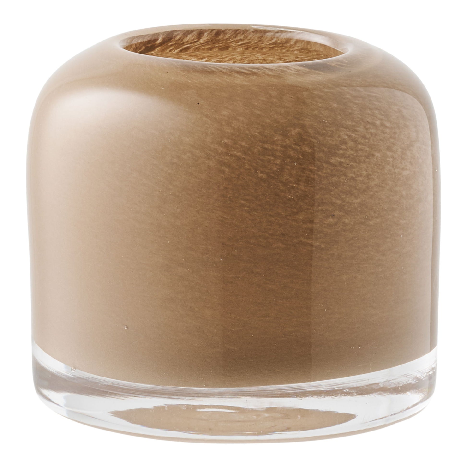 Lysestage - Lysestage, Mundblæst Glas, Brun Ø8X7,5 Cm ⎮ 5713917035953 ⎮ 4561201 