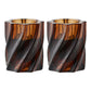 Lysestage - Lysestage, Glas, Smoked Brun Sæt Af 2 ⎮ 5713917035960 ⎮ 4561202 