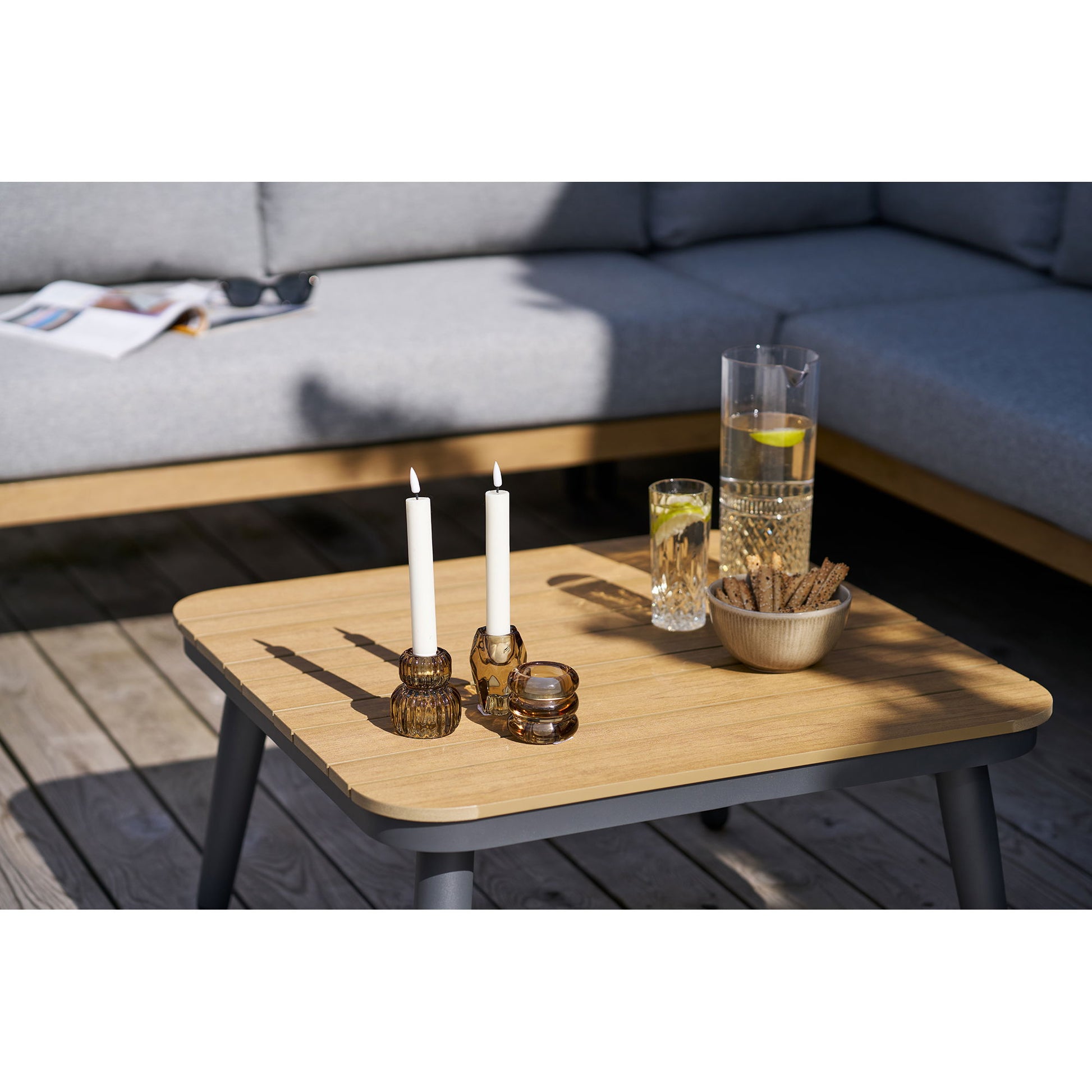 Lysestage - Lysestage, Glas, Smoked Brun Sæt Af 3 ⎮ 5713917041176 ⎮ 4561310 