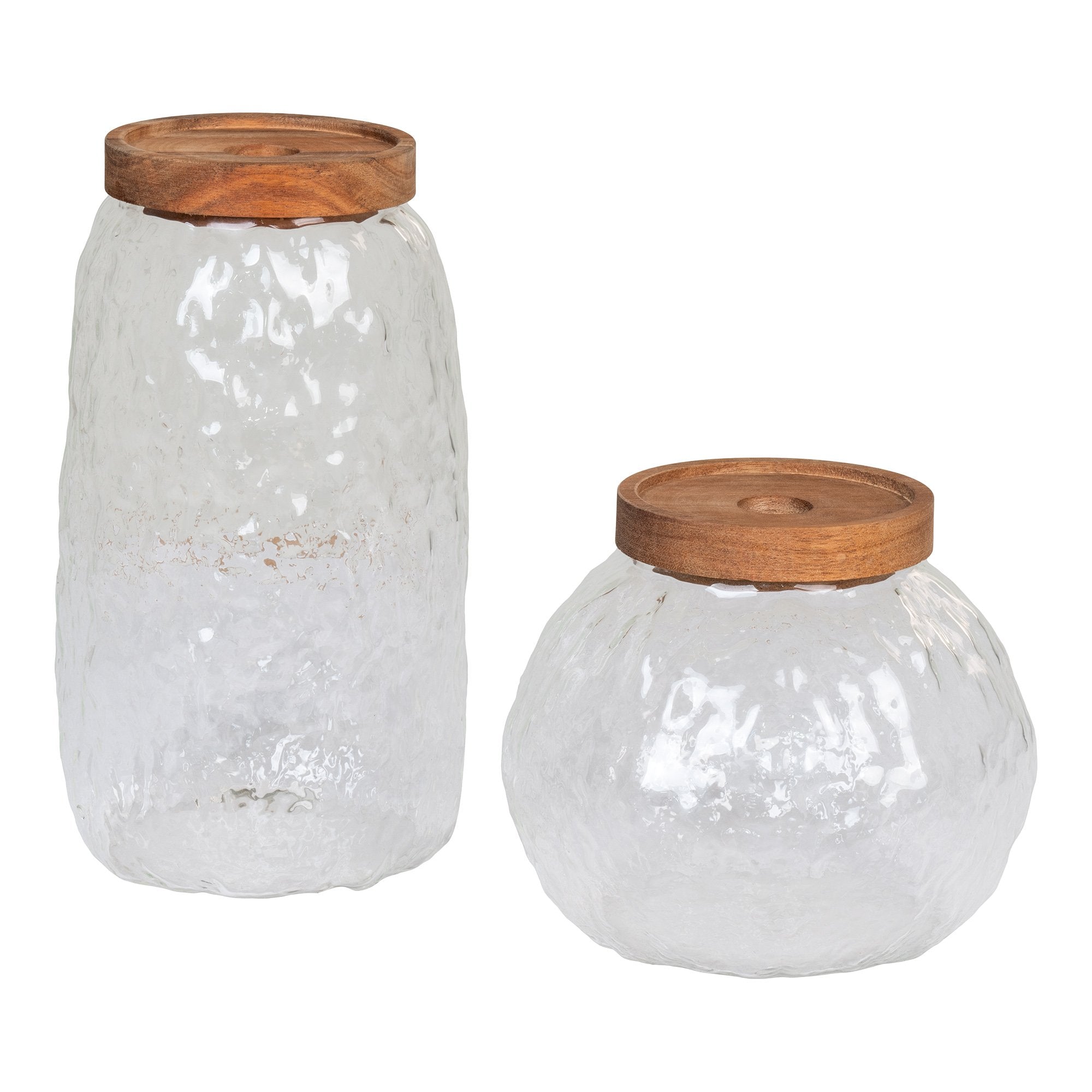 Taipei Opbevaringsglas - Opbevaringsglas, Glas/Acacia Sæt Af 2 ⎮ 5713917028504 ⎮ 4700010 