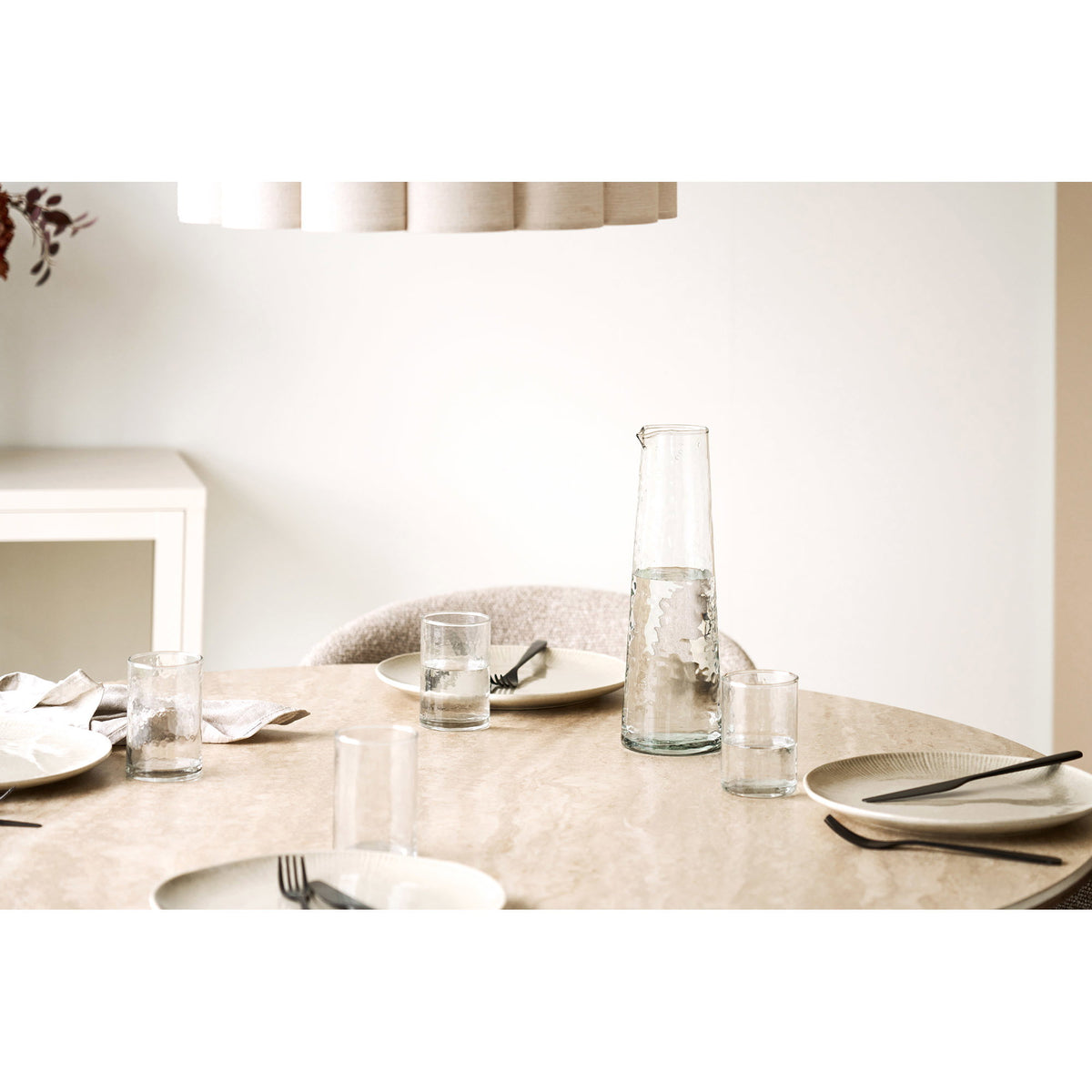 Nalanda Hamret Drikkeglas - Hamret Drikkeglas, Klar, Sæt Af 4 Ø7X10 Cm, 385 Ml  ⎮ 5713917045341 ⎮ 4750001 