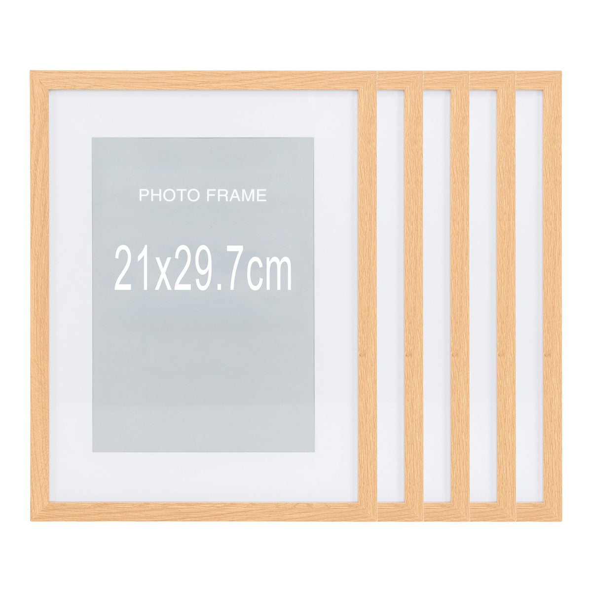 Marbella Ramme  - Ramme, Mdf/Glas, Natur 21X29,70 Cm, Sæt Af 5 ⎮ 5713917047628 ⎮ 4981020 
