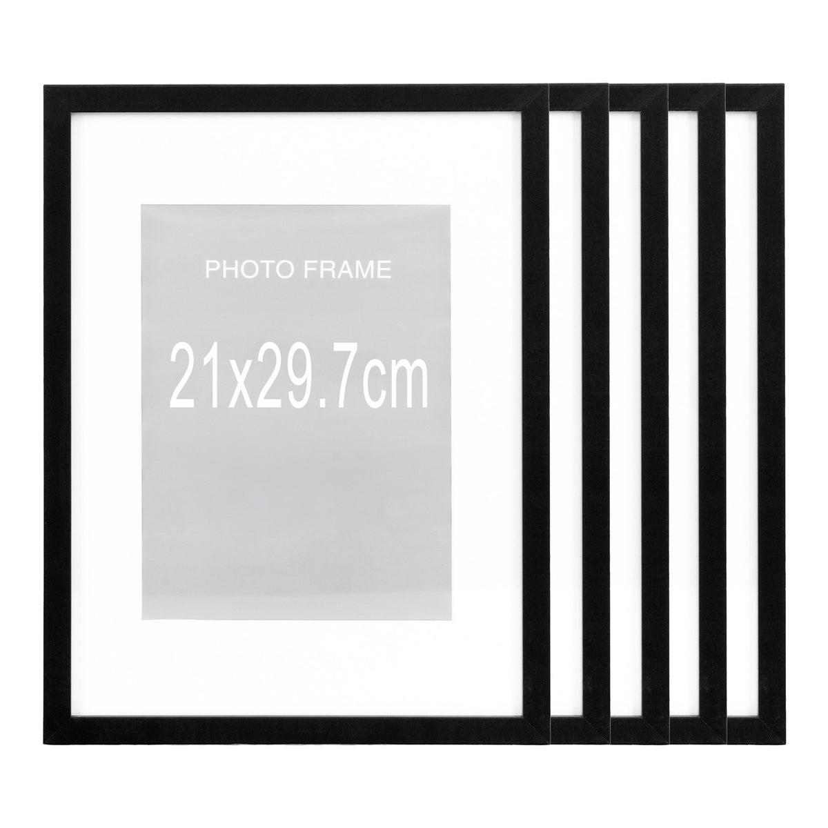 Marbella Ramme  - Ramme, Mdf/Glas, Sort 21X29,70 Cm, Sæt Af 5 ⎮ 5713917047635 ⎮ 4981021 