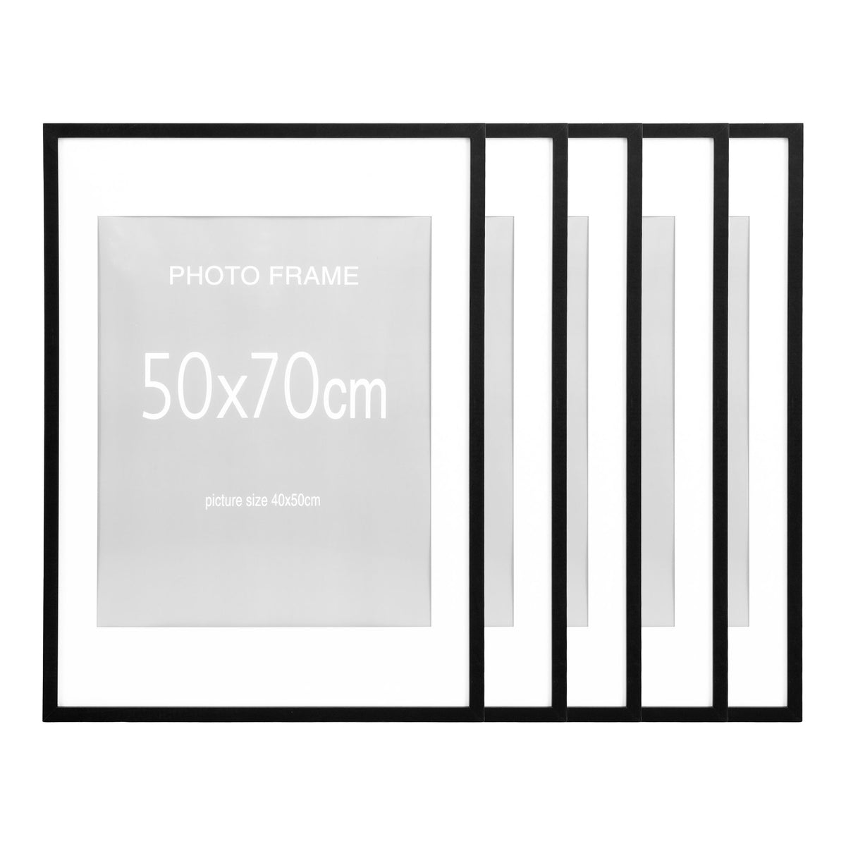 Marbella Ramme  - Ramme, Mdf/Glas, Sort 50X70 Cm Cm, Sæt Af 5 ⎮ 5713917047680 ⎮ 4981025 