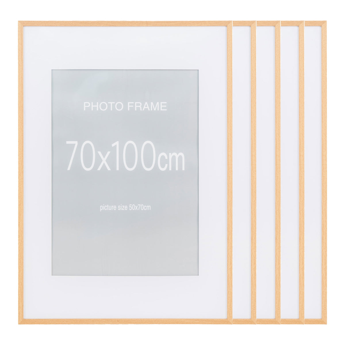 Marbella Ramme  - Ramme, Mdf/Glas, Natur 70X100 Cm, Sæt Af 5 ⎮ 5713917047697 ⎮ 4981026 