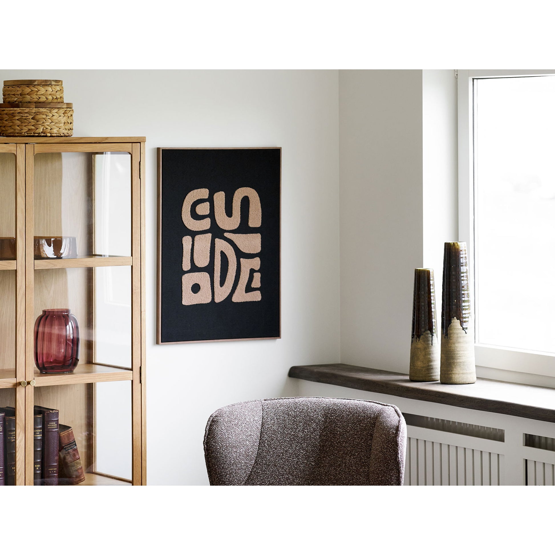Tine Tufted Vægdekoration - Tufted Vægdekoration, Beige/Sort 50X70 Cm ⎮ 5713917042869 ⎮ 4991018 