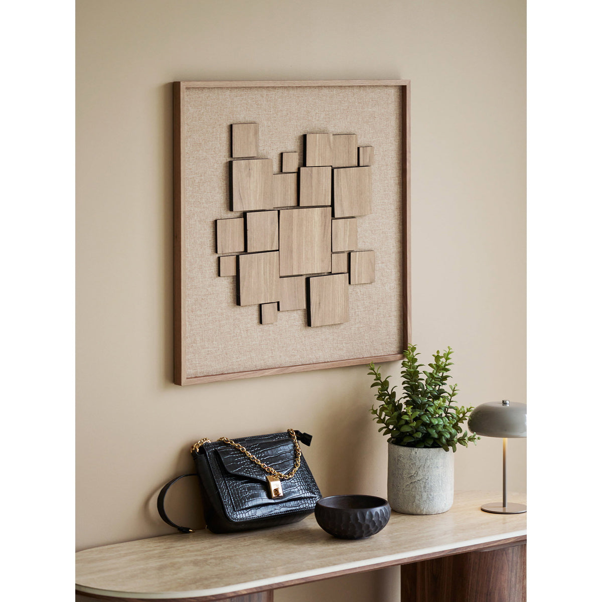 Gala Relief Vægdekoration - Relief Vægdekoration, Brun, 60X60 Cm ⎮ 5713917046003 ⎮ 4991023 