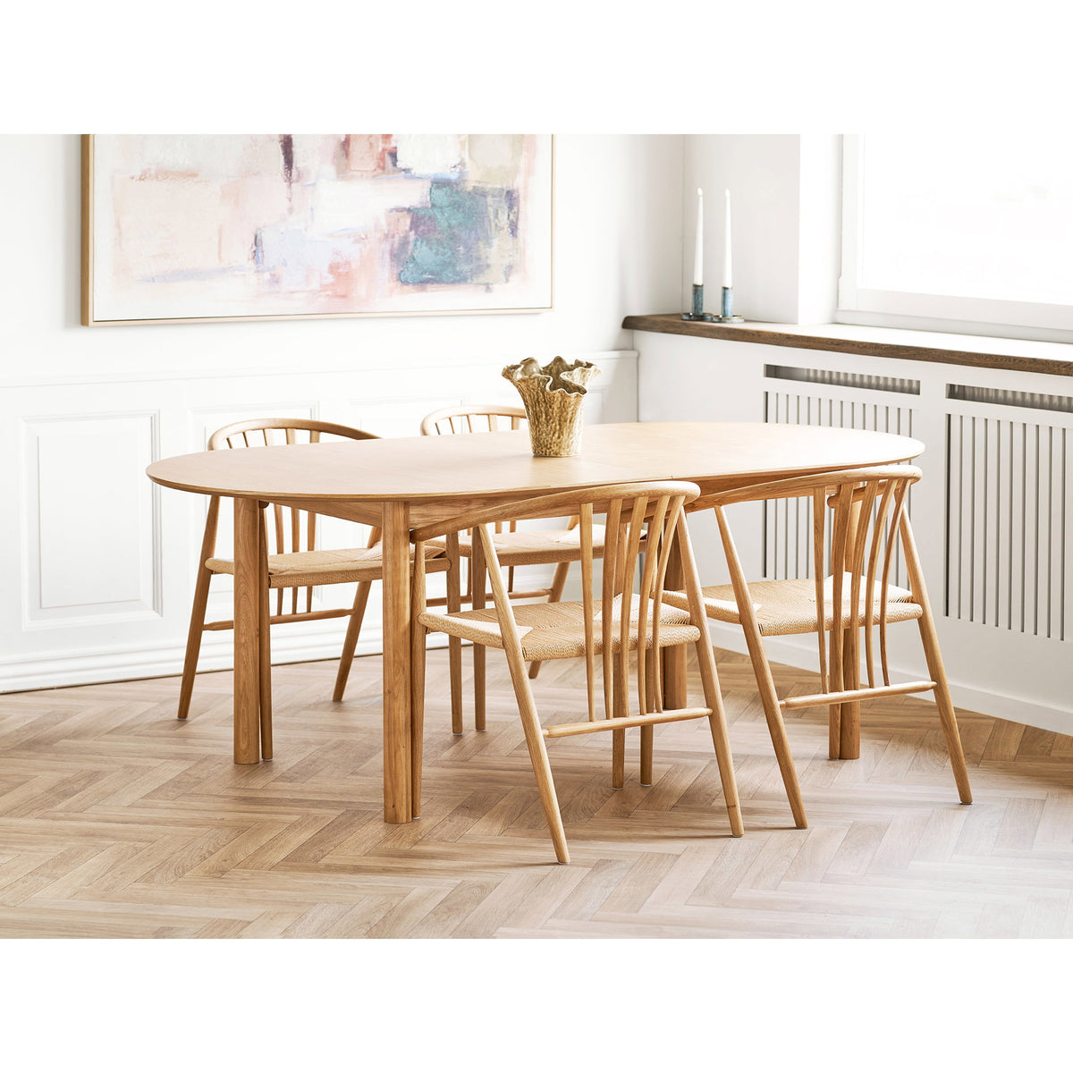 Inez Canvastryk Med Håndmalede Detaljer - Canvastryk Med Håndmalede Detaljer, Sandbeige 100X150 Cm ⎮ 5713917047031 ⎮ 4991029 