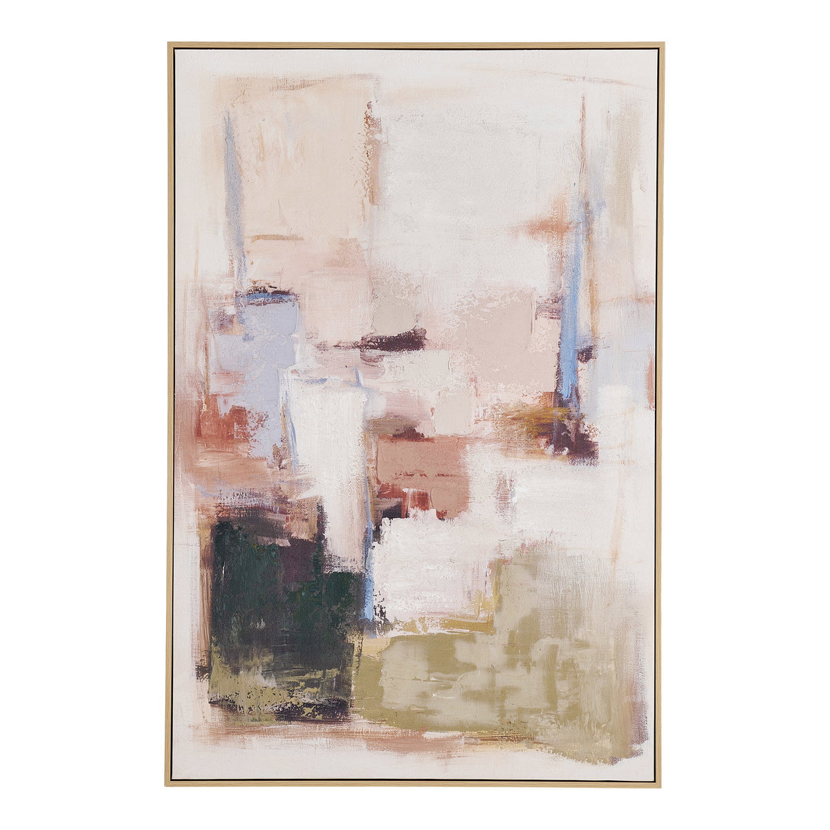 Inez Canvastryk Med Håndmalede Detaljer - Canvastryk Med Håndmalede Detaljer, Sandbeige 100X150 Cm ⎮ 5713917047031 ⎮ 4991029 