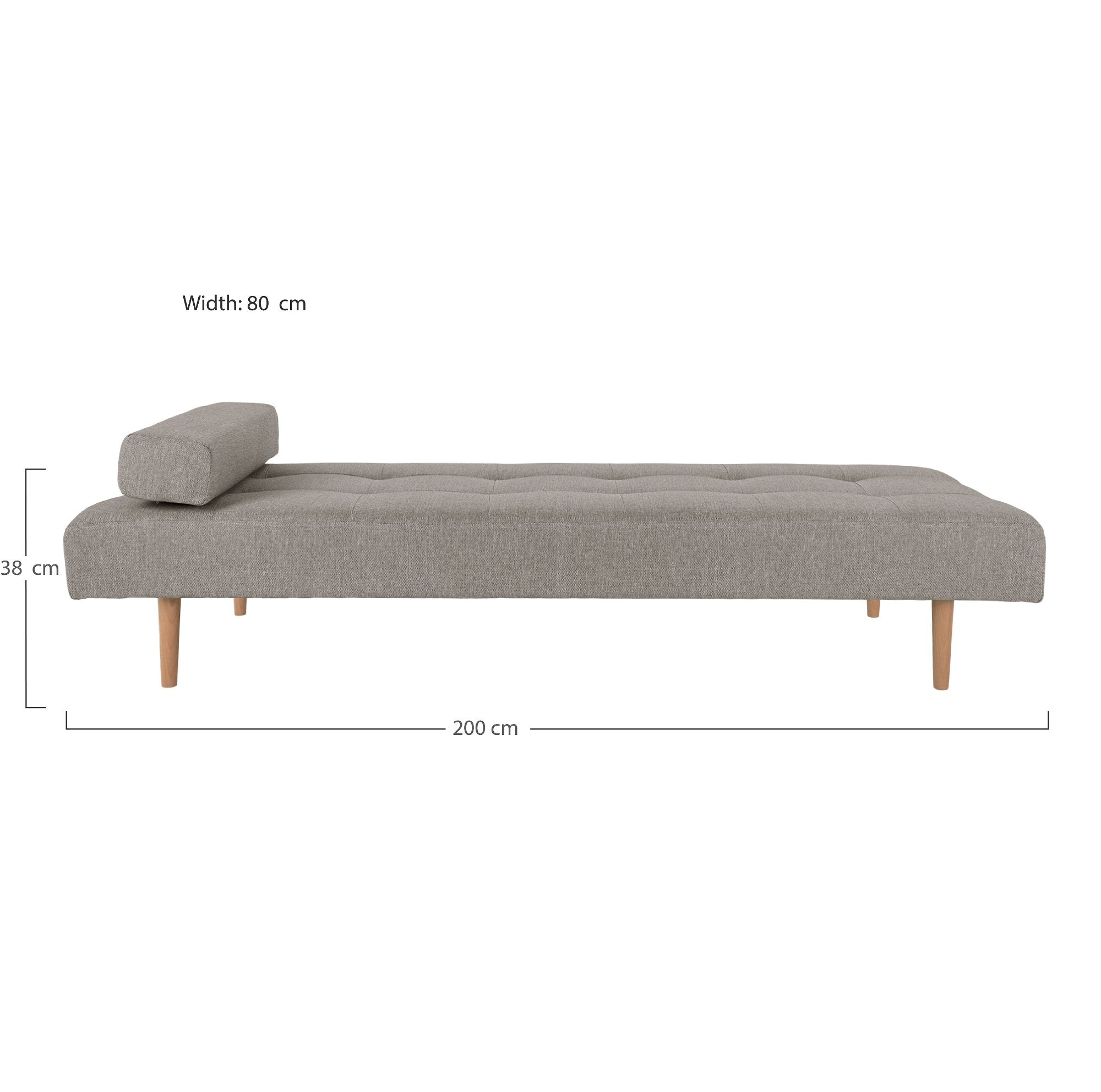 Capri Daybed - Daybed, Stone Med Natur Træben, Hn1030 ⎮ 5713917030668 ⎮ 5028017 