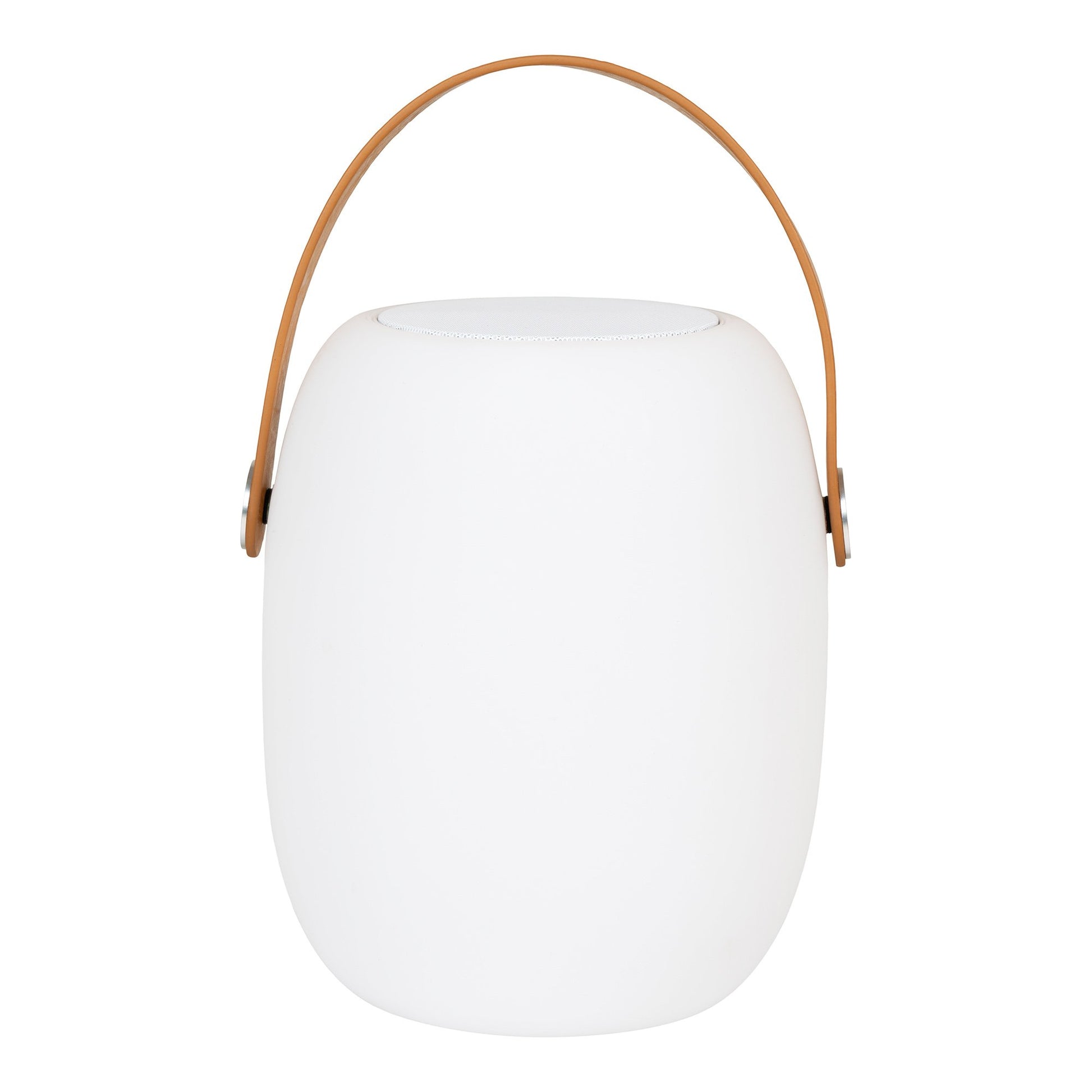 Cardiff Led Lampe - Lampe Med Læder Strop, Bluetooth Højtaler, Genopladelig, Hvid ⎮ 5713917028399 ⎮ 6405180 