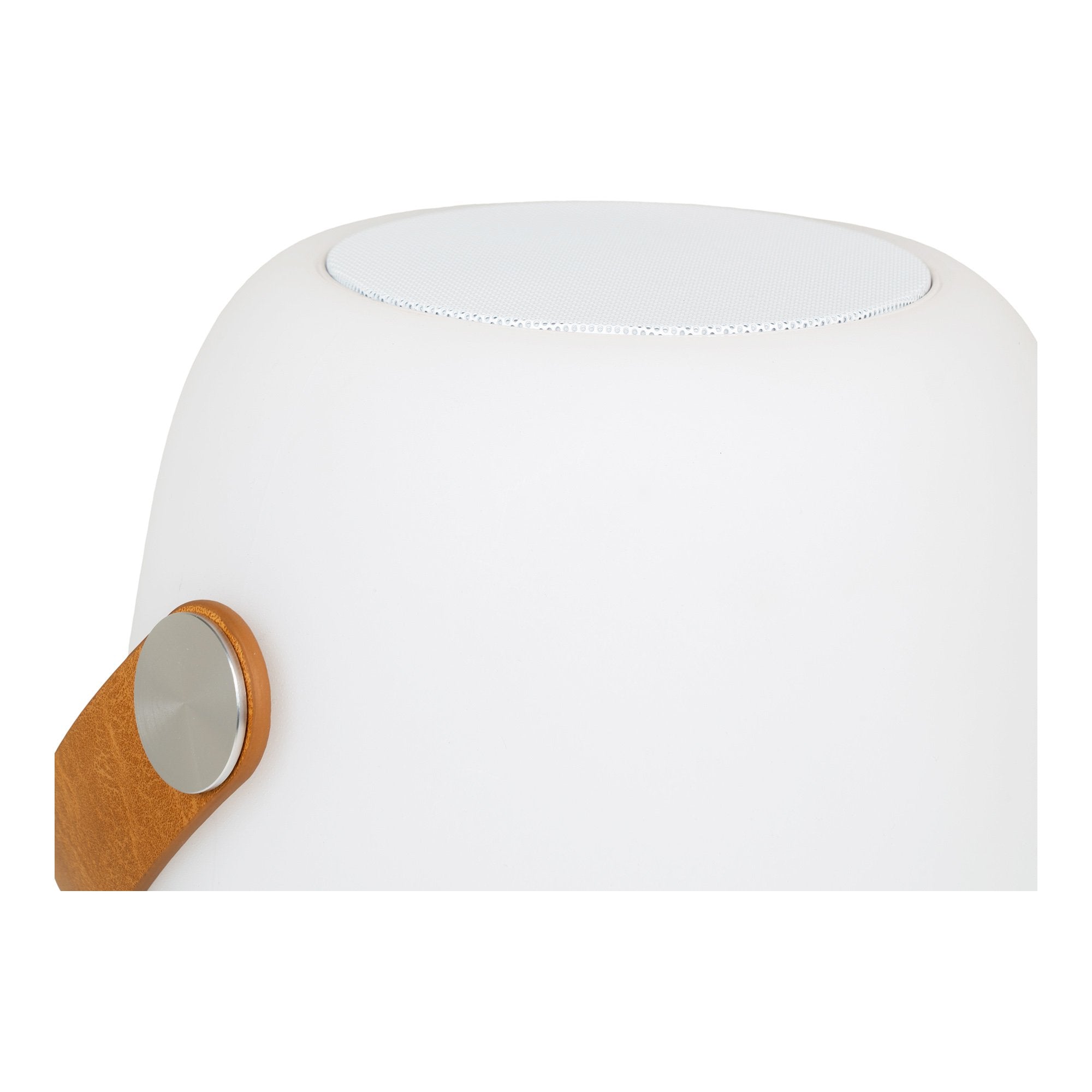 Cardiff Led Lampe - Lampe Med Læder Strop, Hvid, Bluetooth Højtaler, Genopladelig ⎮ 5713917028399 ⎮ 6405180 