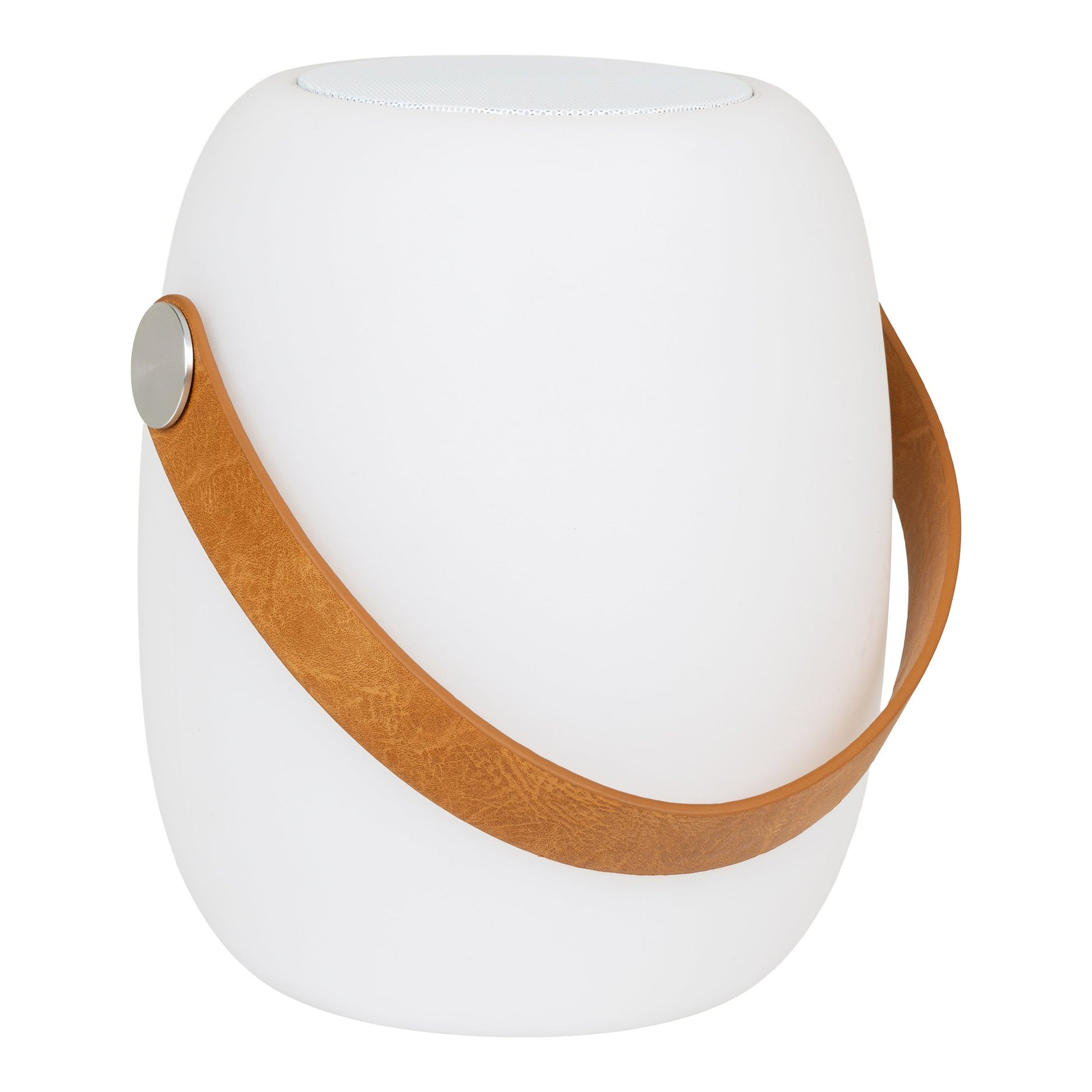 Cardiff Led Lampe - Lampe Med Læder Strop, Bluetooth Højtaler, Genopladelig, Hvid ⎮ 5713917028399 ⎮ 6405180 