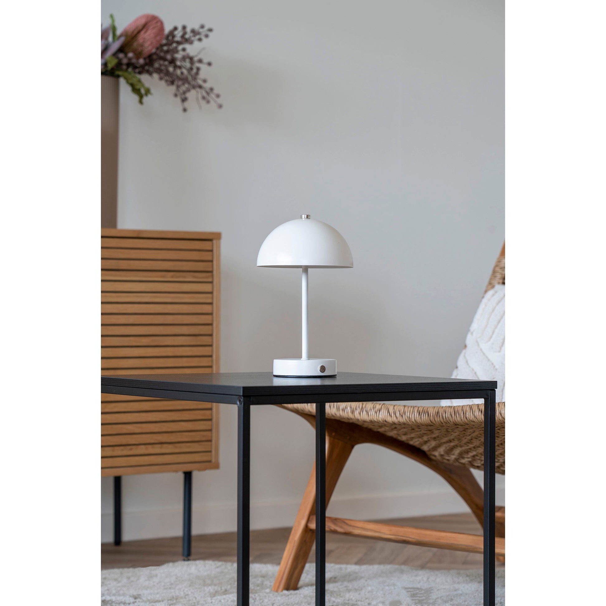 Holt Led Bordlampe - Bordlampe, Genopladelig, Hvid/Stål ⎮ 5713917031337 ⎮ 6405201 