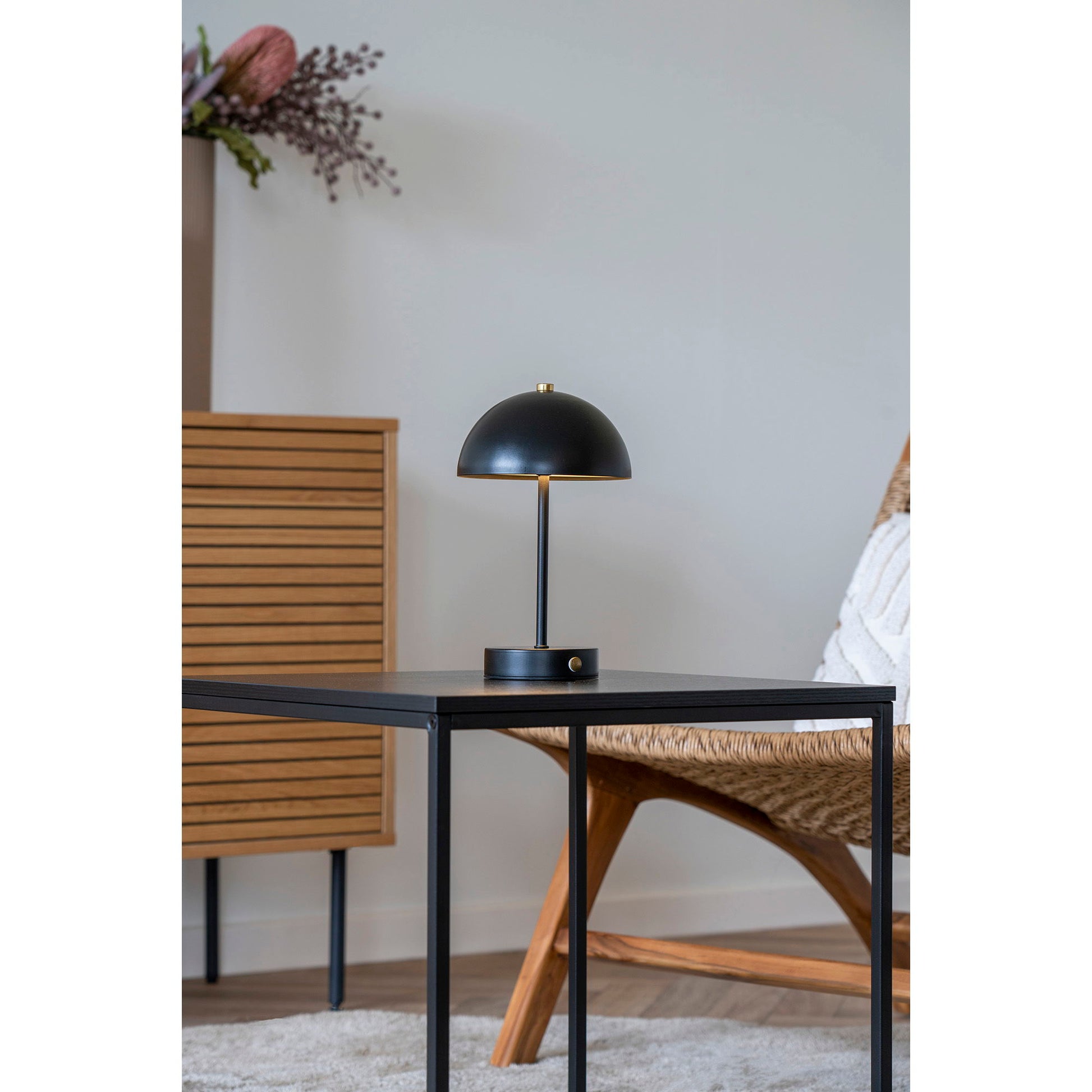 Holt Led Bordlampe - Bordlampe, Genopladelig, Sort/Messing ⎮ 5713917032259 ⎮ 6405202 
