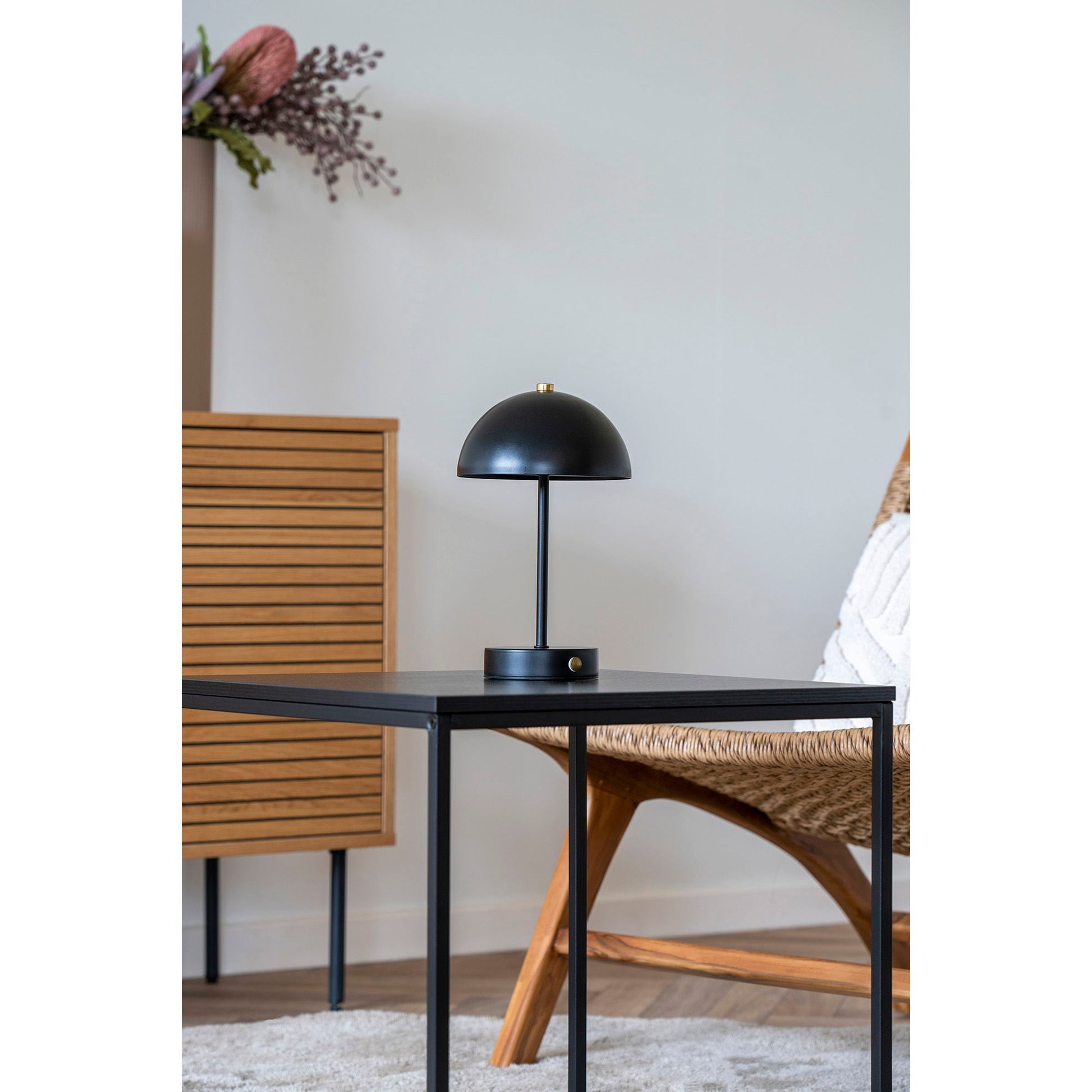 Holt Led Bordlampe - Bordlampe, Genopladelig, Sort/Messing ⎮ 5713917032259 ⎮ 6405202 