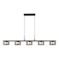 Cholet Pendel - Pendel Med 5 Led, Stål/Glas, Sort/Klar ⎮ 5713917047543 ⎮ 6406324 