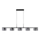 Cholet Pendel - Pendel Med 5 Led, Stål/Glas, Sort/Klar ⎮ 5713917047543 ⎮ 6406324 