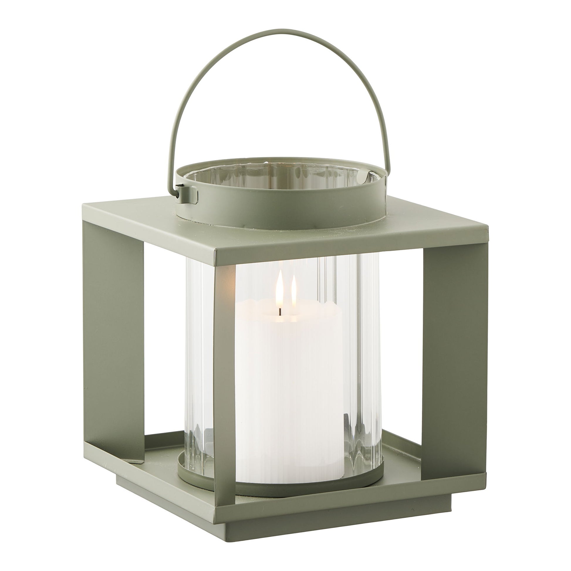 Lohals Lanterne - Lanterne, Glas/Metal, Grøn, 18X18X20,5 Cm ⎮ 5713917041626 ⎮ 6409122 