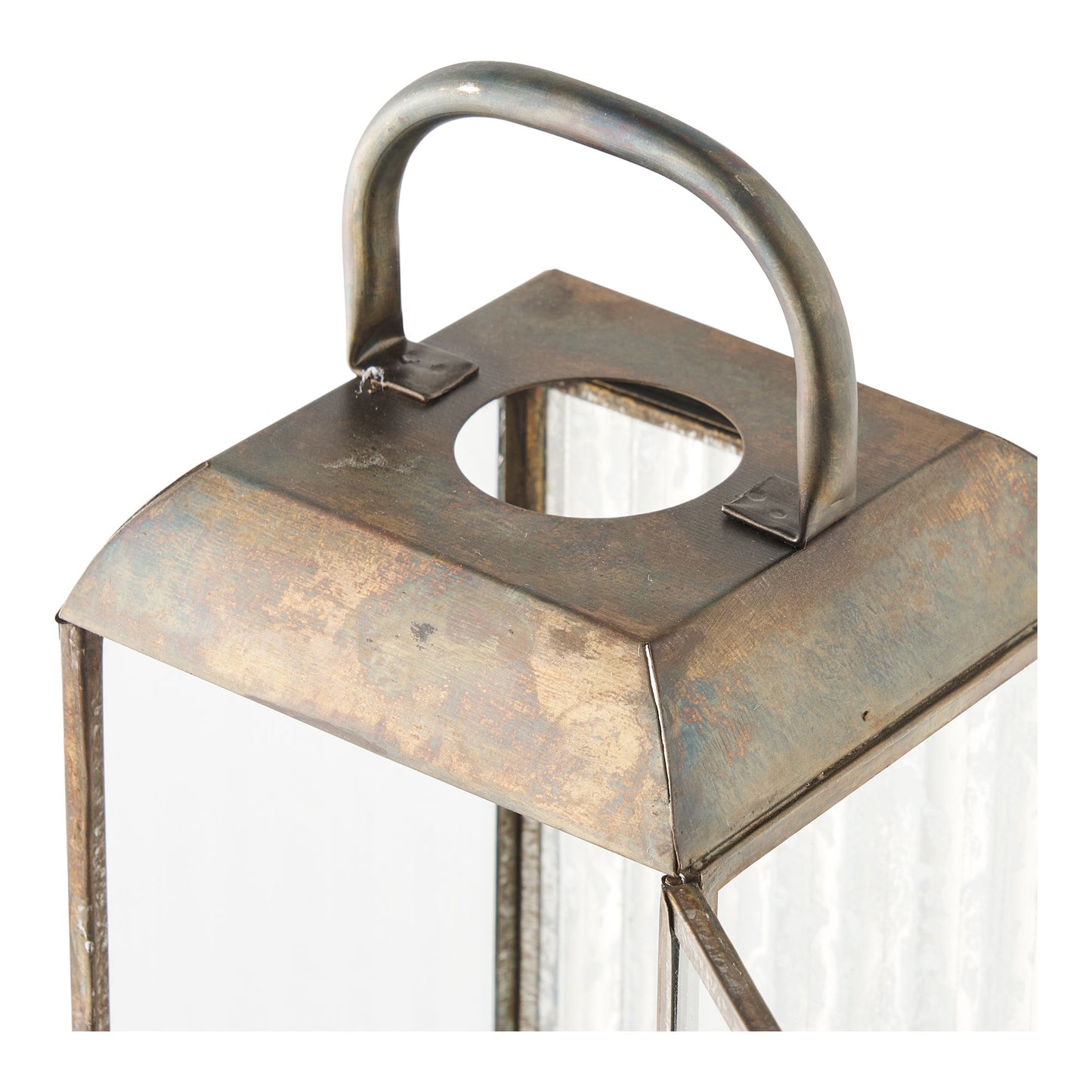 Herslev Lanterne - Lanterne, Glas/Metal, Antik Messing Look 12X12X60 Cm ⎮ 5713917041718 ⎮ 6409123 