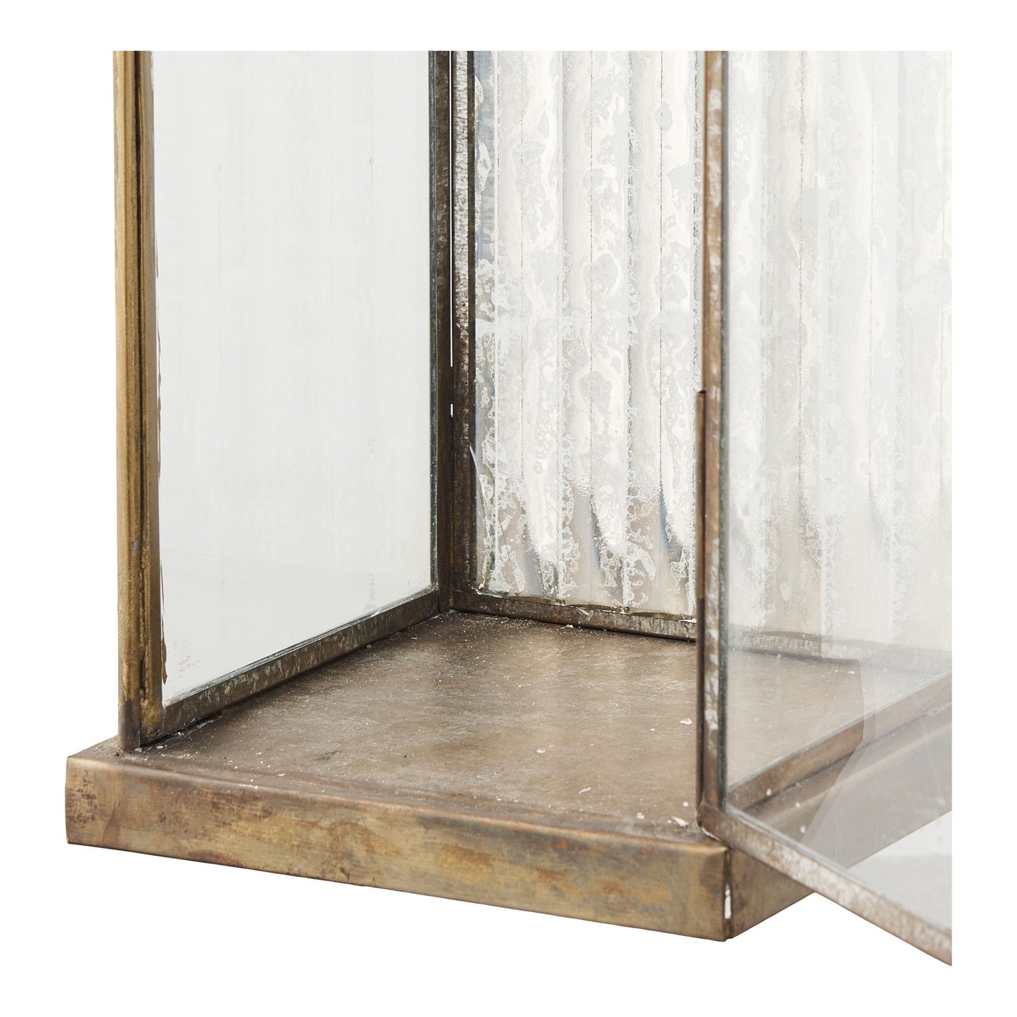 Herslev Lanterne - Lanterne, Glas/Metal, Antik Messing Look 12X12X60 Cm ⎮ 5713917041718 ⎮ 6409123 