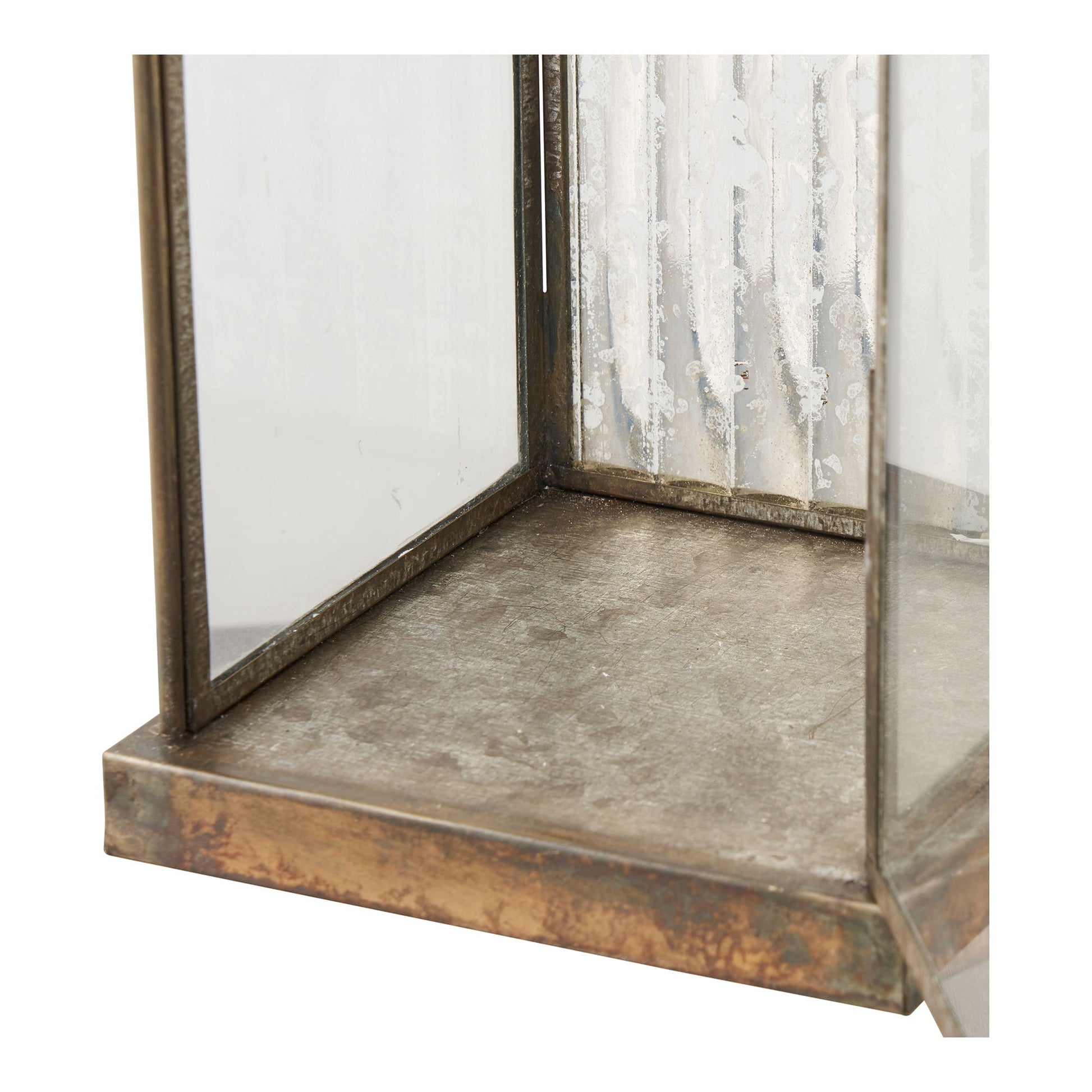 Herslev Lanterne - Lanterne, Glas/Metal, Antik Messing Look 12X12X49 Cm ⎮ 5713917041725 ⎮ 6409124 