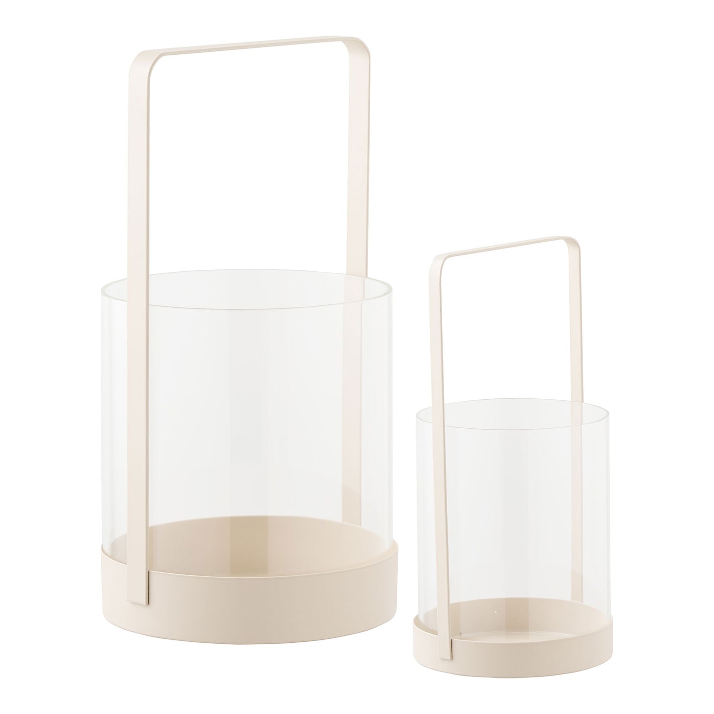 Hurricane Lysestage - Hurricane Lysestage, Glas/Metal, Beige, Sæt Af 2 ⎮ 5713917041503 ⎮ 6450005 