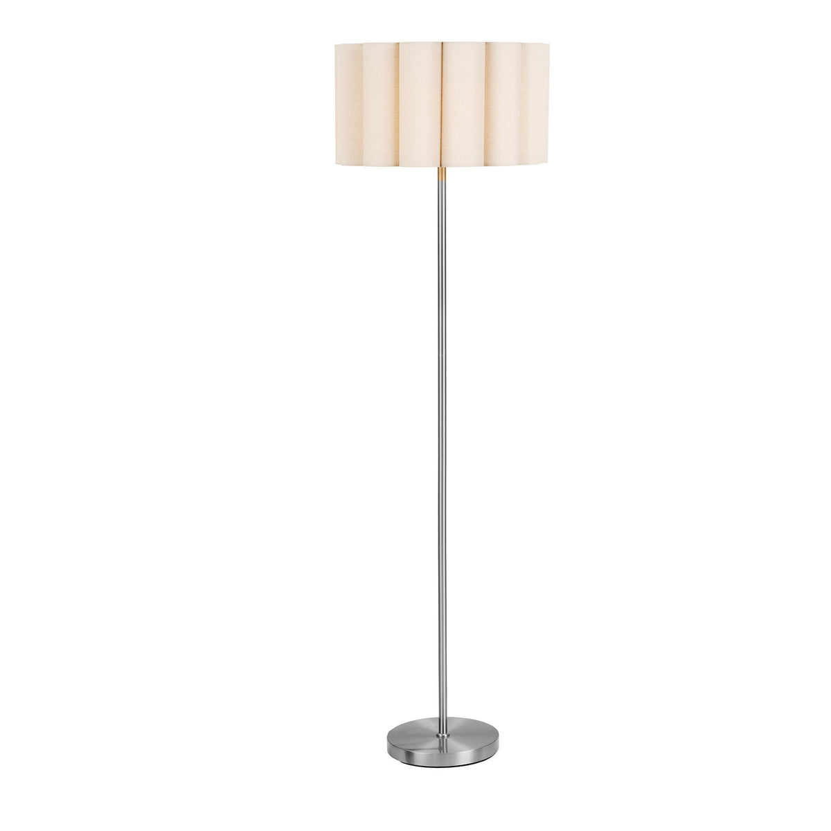 Watton Gulvlampe - Gulvlampe, Stål/Linen, Grå/Beige ⎮ 5713917046713 ⎮ 6550003 