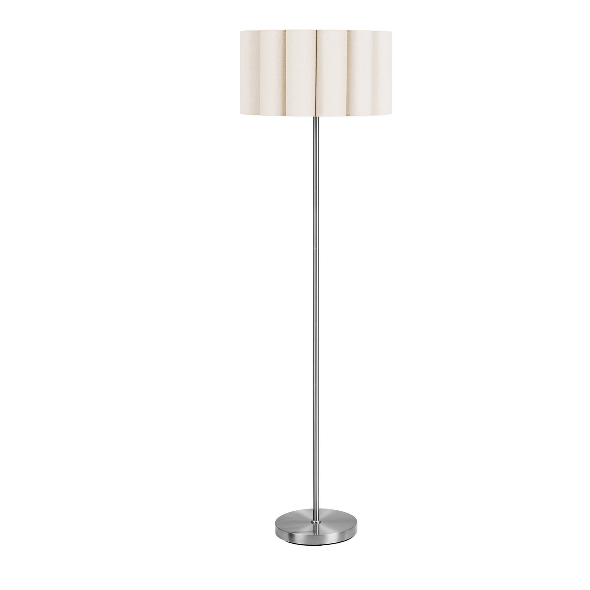 Watton Gulvlampe - Gulvlampe, Stål/Linen, Grå/Beige ⎮ 5713917046713 ⎮ 6550003 