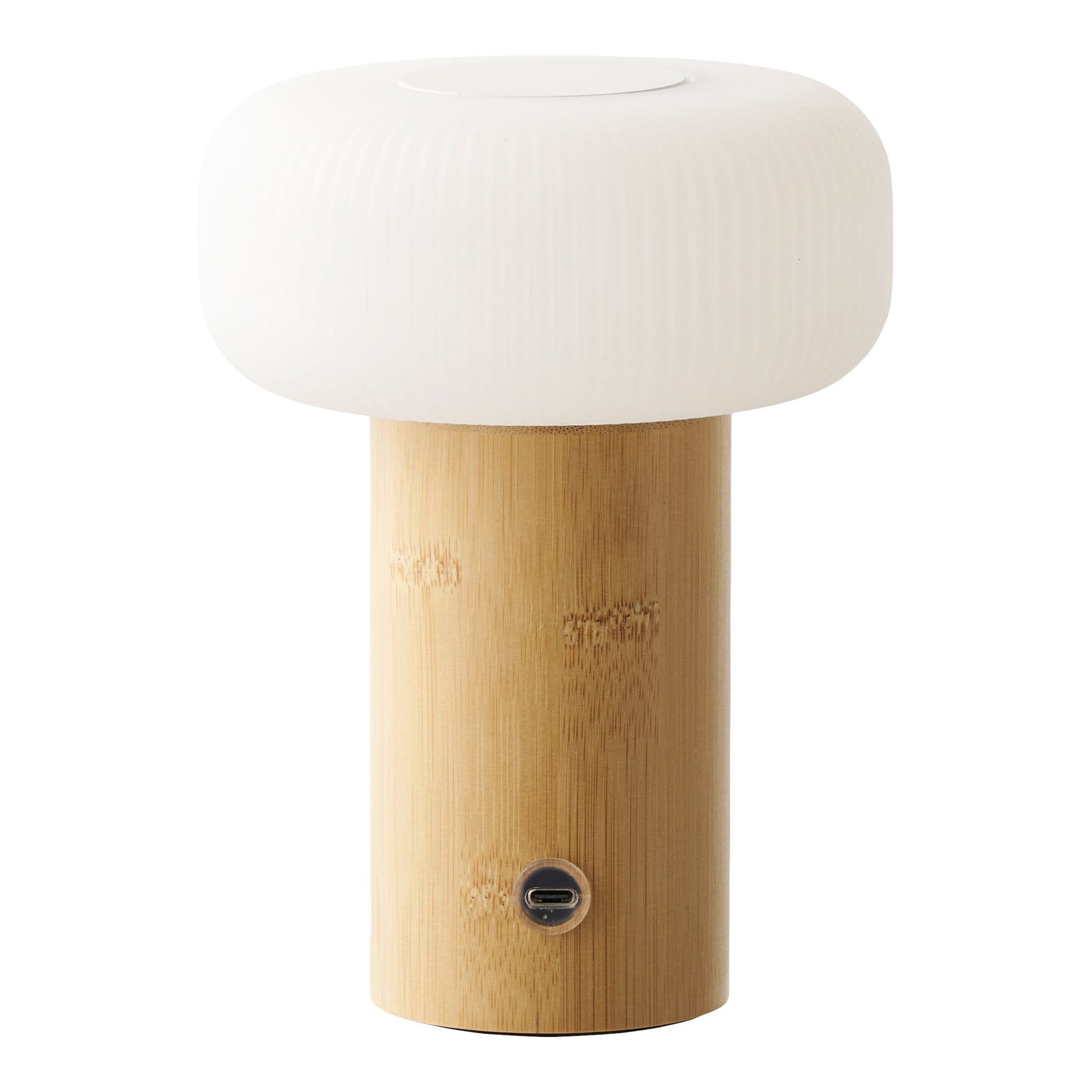 Stafford Bordlampe - Bordlampe, Genopladelig, Bambus/Metal/Pe, Natur/Hvid  ⎮ 5713917042685 ⎮ 6700002 