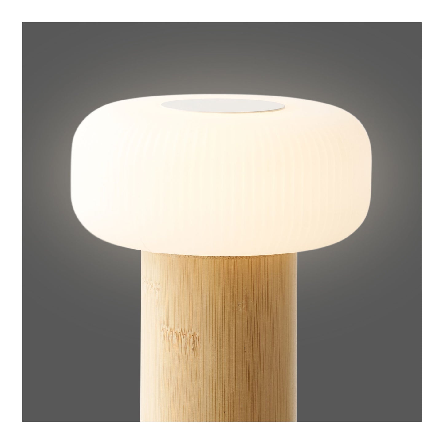 Stafford Bordlampe - Bordlampe, Genopladelig, Bambus/Metal/Pe, Natur/Hvid  ⎮ 5713917042685 ⎮ 6700002 