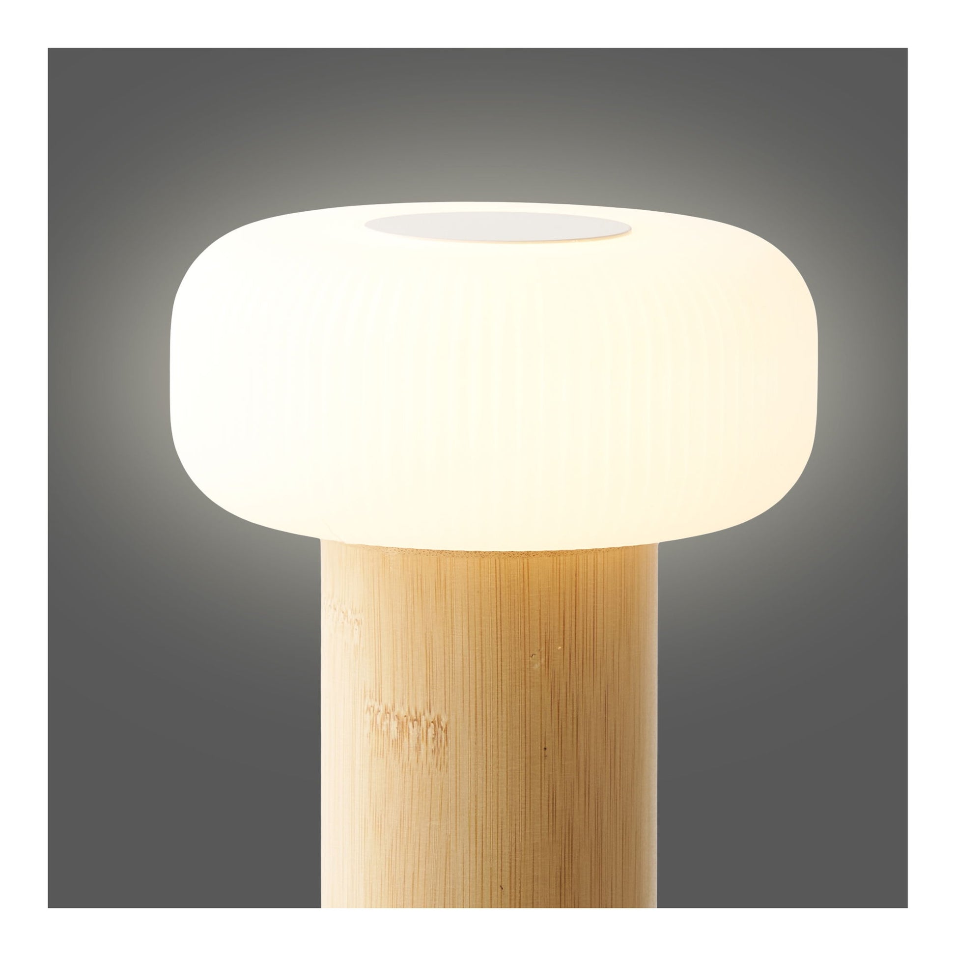 Stafford Bordlampe - Bordlampe, Genopladelig, Bambus/Metal/Pe, Natur/Hvid  ⎮ 5713917042685 ⎮ 6700002 