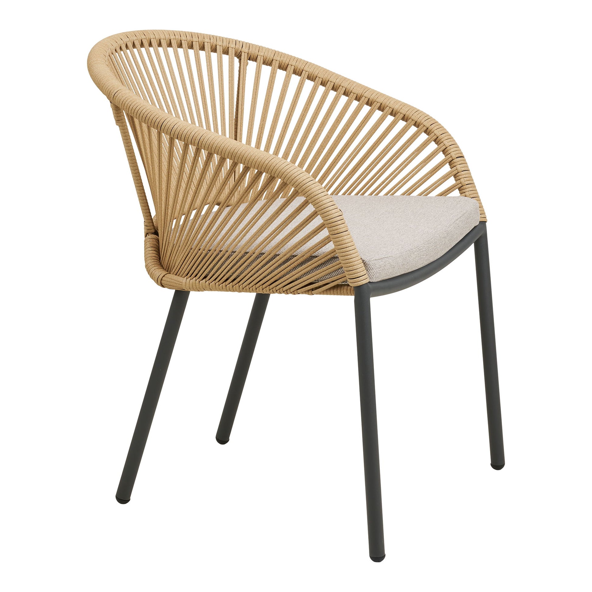 Novella Spisebordsstol - Spisebordsstol, Aluminium,  Beige, Sand, Inkl. Hynde ⎮ Sæt af 2 stk. ⎮ 5713917041183 ⎮ 7001016 