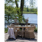 Larisa Spisebord - Spisebord, Kubu Rattan/Glas, Gråø120X77 Cm ⎮ 5713917027286 ⎮ 7001118 