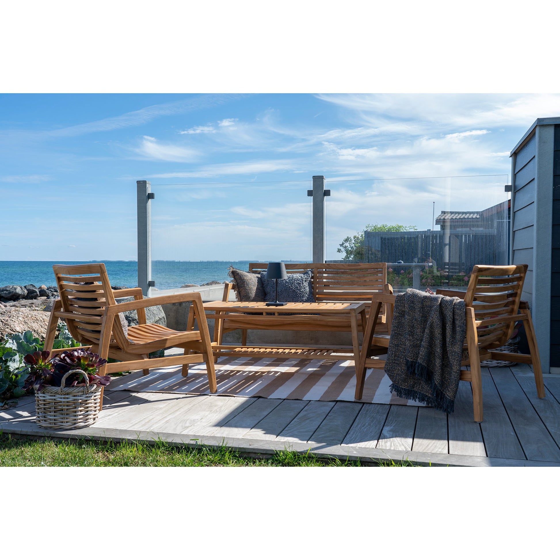Santander Loungesæt - Loungesæt, Teak, Natur, Inkl. Hynder ⎮ 5713917027361 ⎮ 7001143 