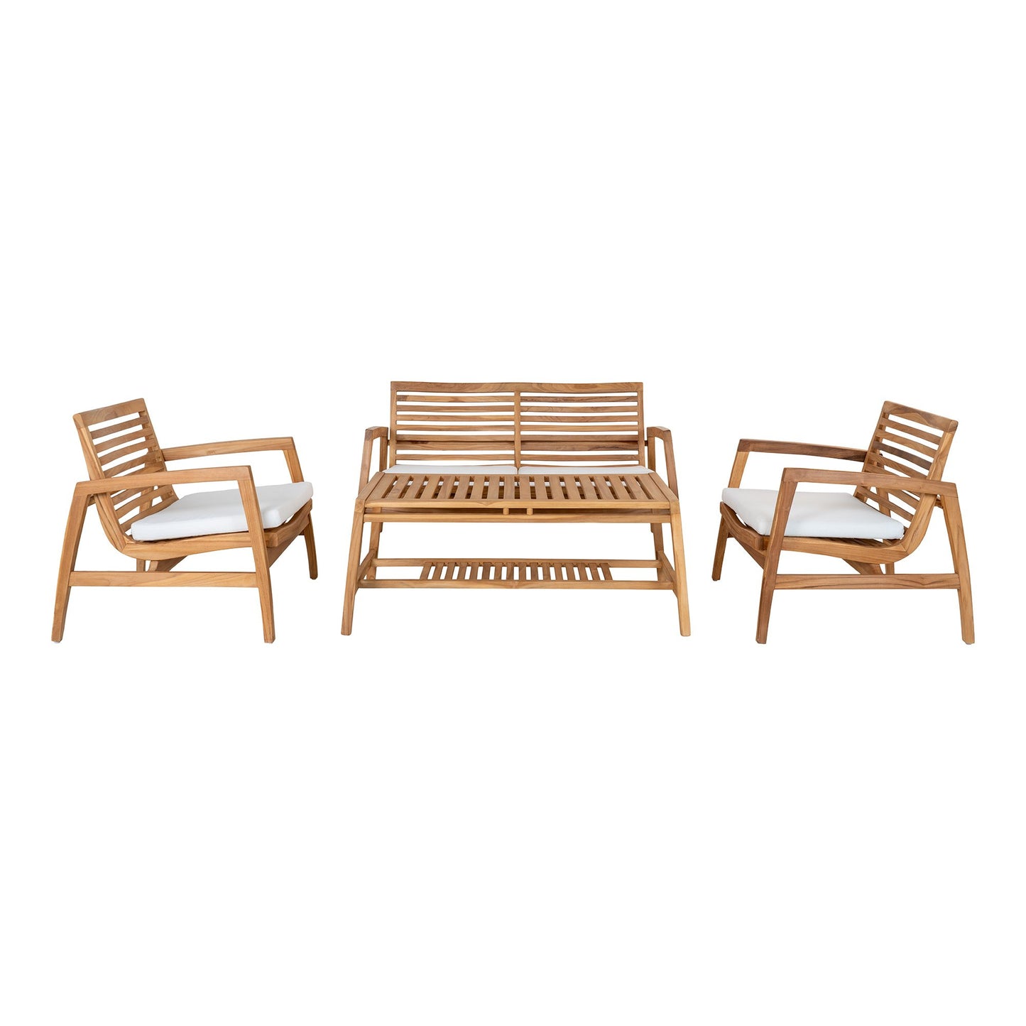 Santander Loungesæt - Loungesæt, Teak, Natur, Inkl. Hynder ⎮ 5713917027361 ⎮ 7001143 