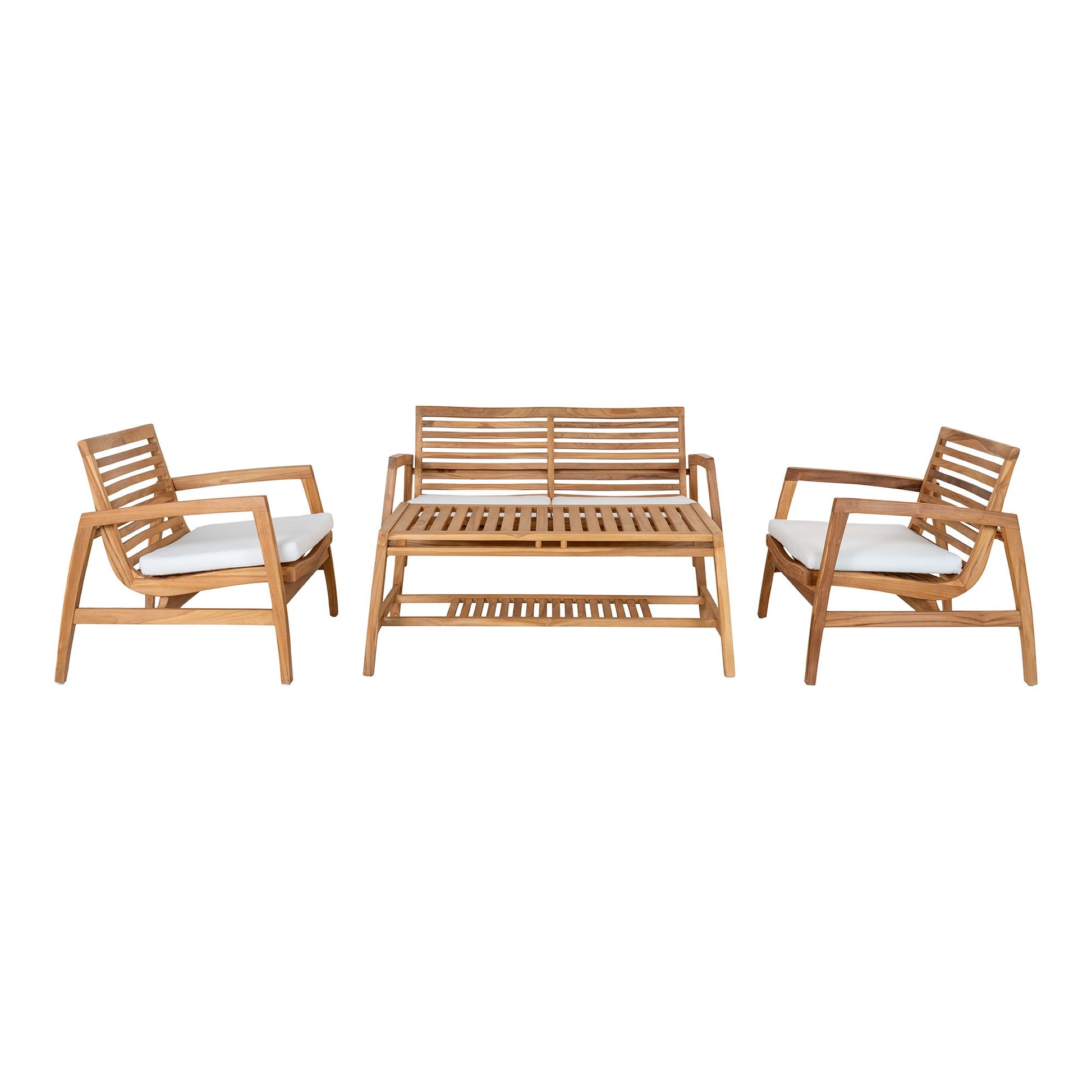 Santander Loungesæt - Loungesæt, Teak, Natur, Inkl. Hynder ⎮ 5713917027361 ⎮ 7001143 