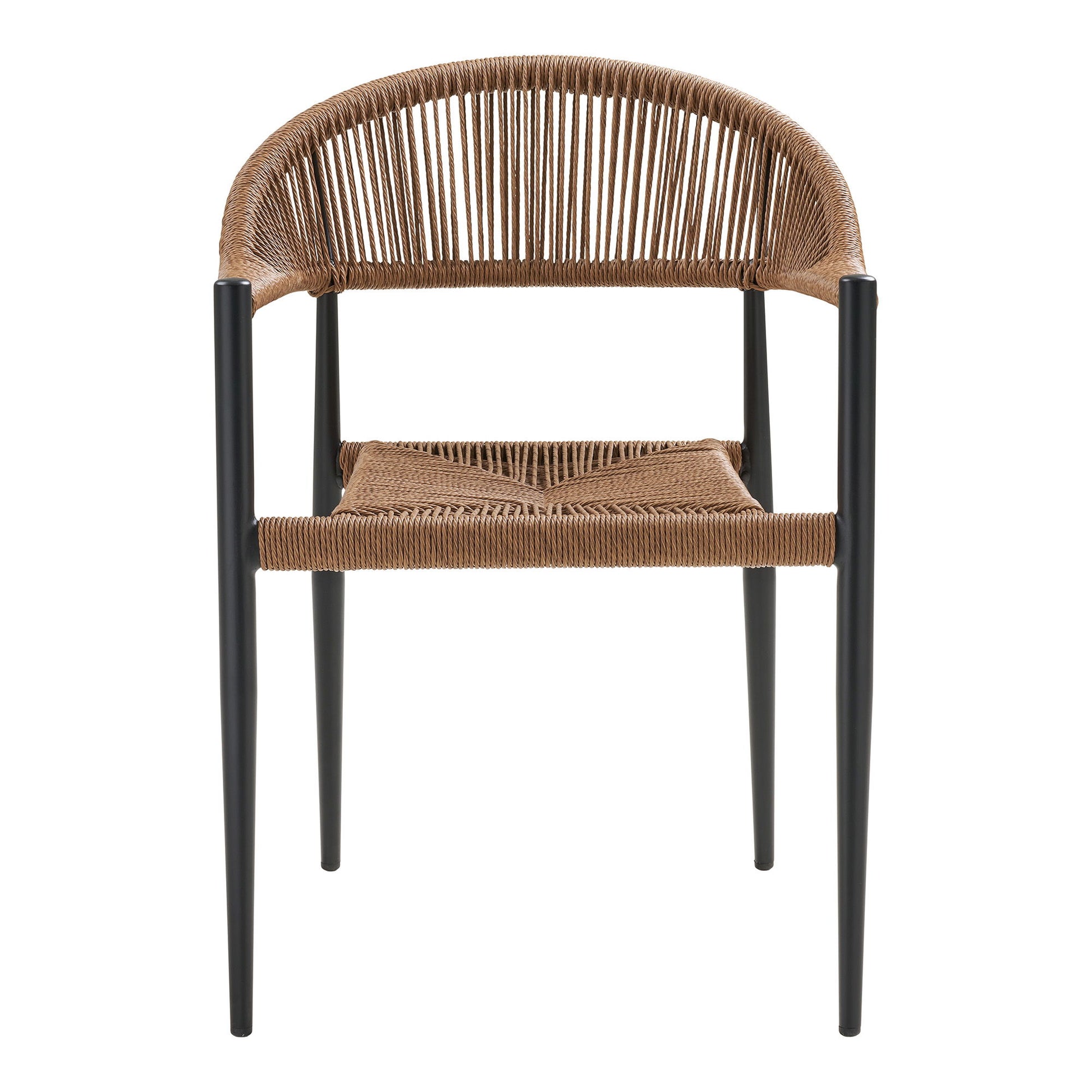 Canari Spisebordsstol - Spisebordsstol, Aluminium/Pe Rattan, Natur, Sort Stel ⎮ Sæt af 2 stk. ⎮ 5713917034635 ⎮ 7001175 