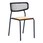 Nashville Spisebordsstol - Spisebordsstol, Teak, Sort Reb, Sorte Ben ⎮ Sæt af 4 stk. ⎮ 5713917034352 ⎮ 7001180 